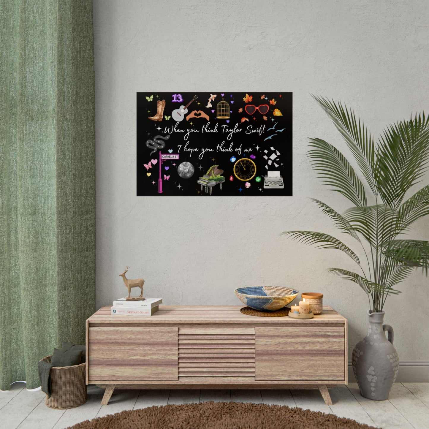 I hope you think of me -  Rolled Posters, Fan Art, Music Decor, Gift for Swifties, Home Decor, Unique Wall Art