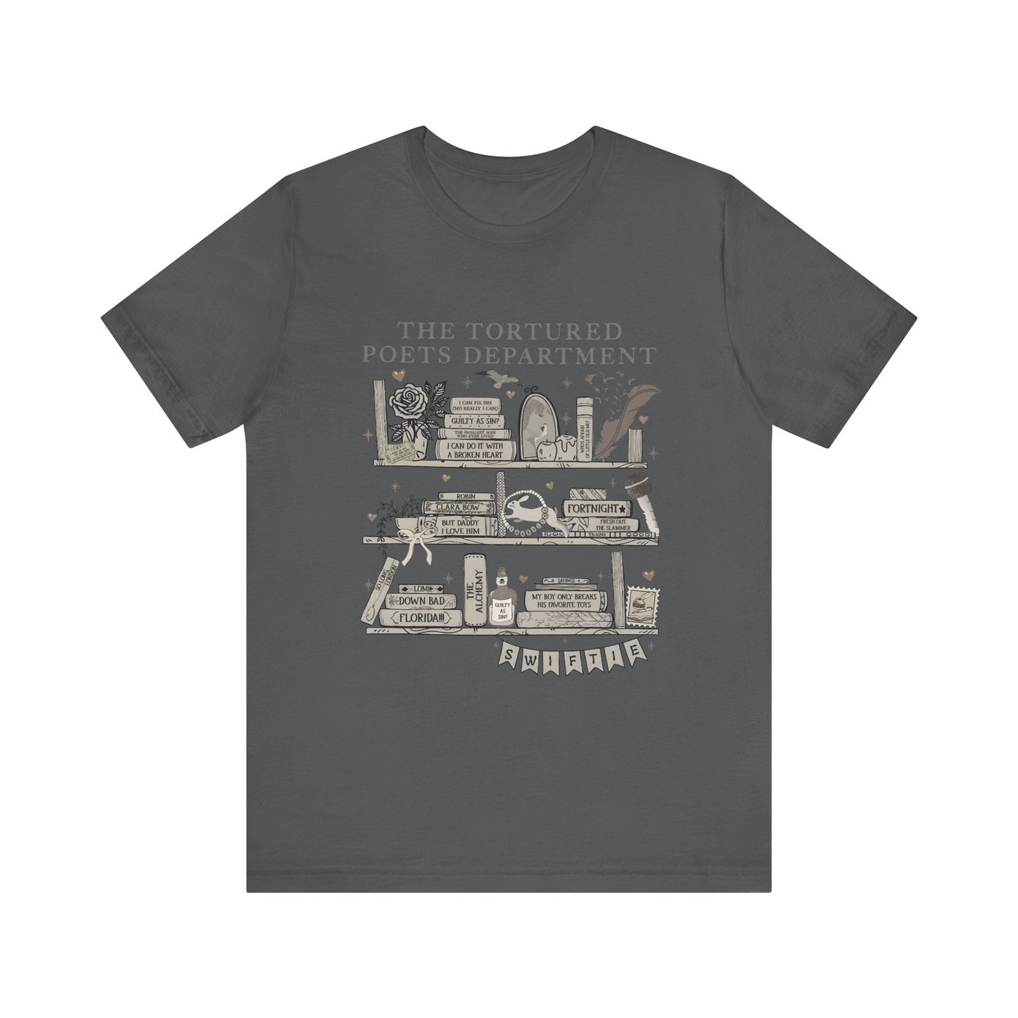 Poet's Bookshelf - Unisex Bella Canvas Jersey Short Sleeve Tee