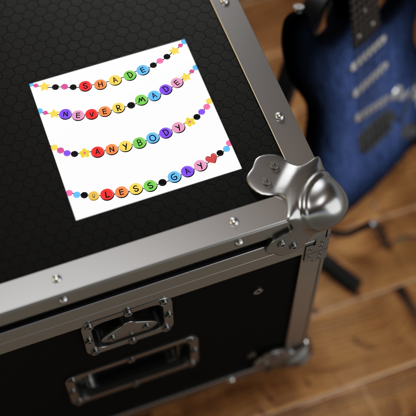 Shade Never Made Anybody Less Gay - Friendship Bracelet Pride Sticker, Fun Decorations for Journals, Laptops, Gift Ideas for Friends, Pride Celebrations, Affirmations