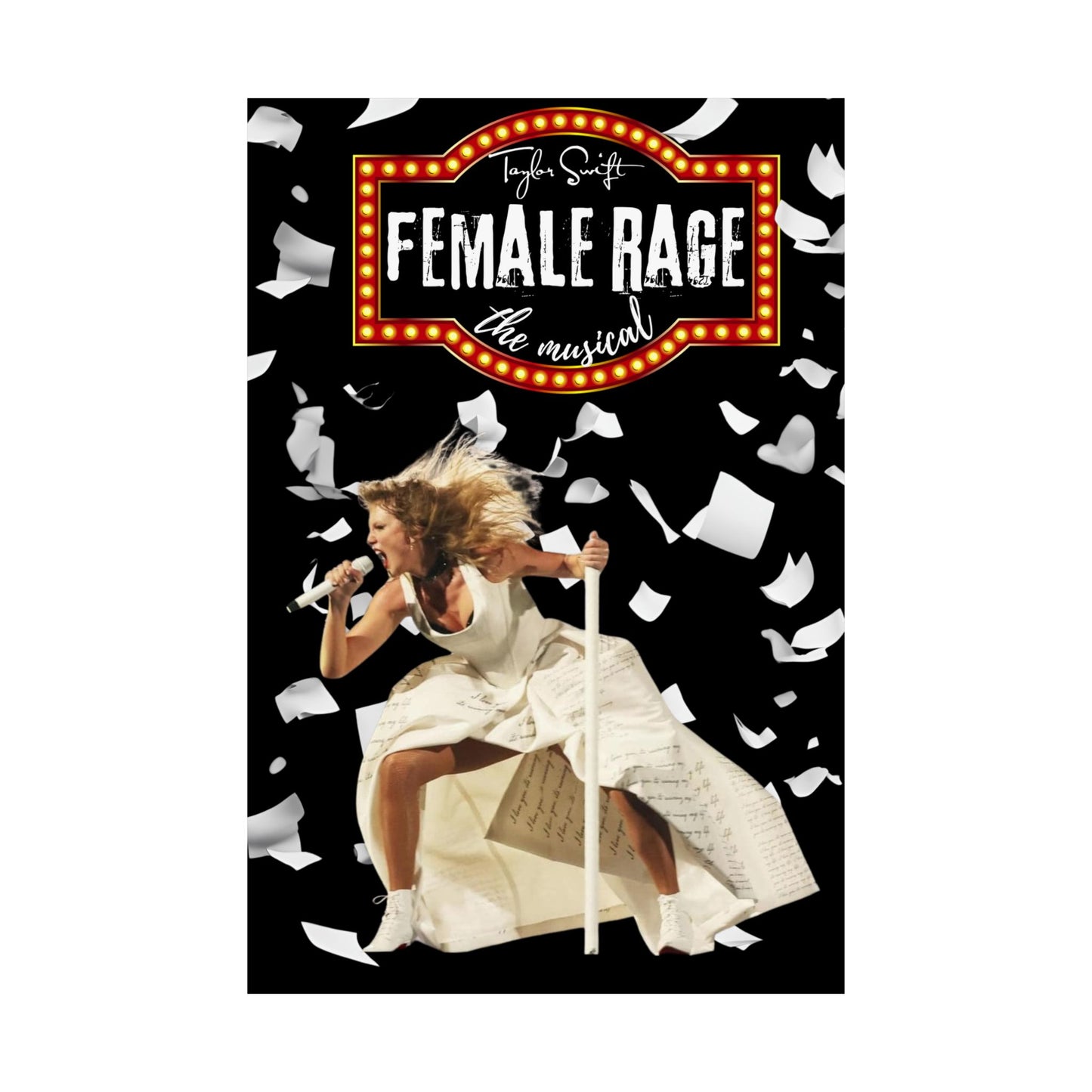 Female Rage - Marque Lights - Matte Vertical Posters