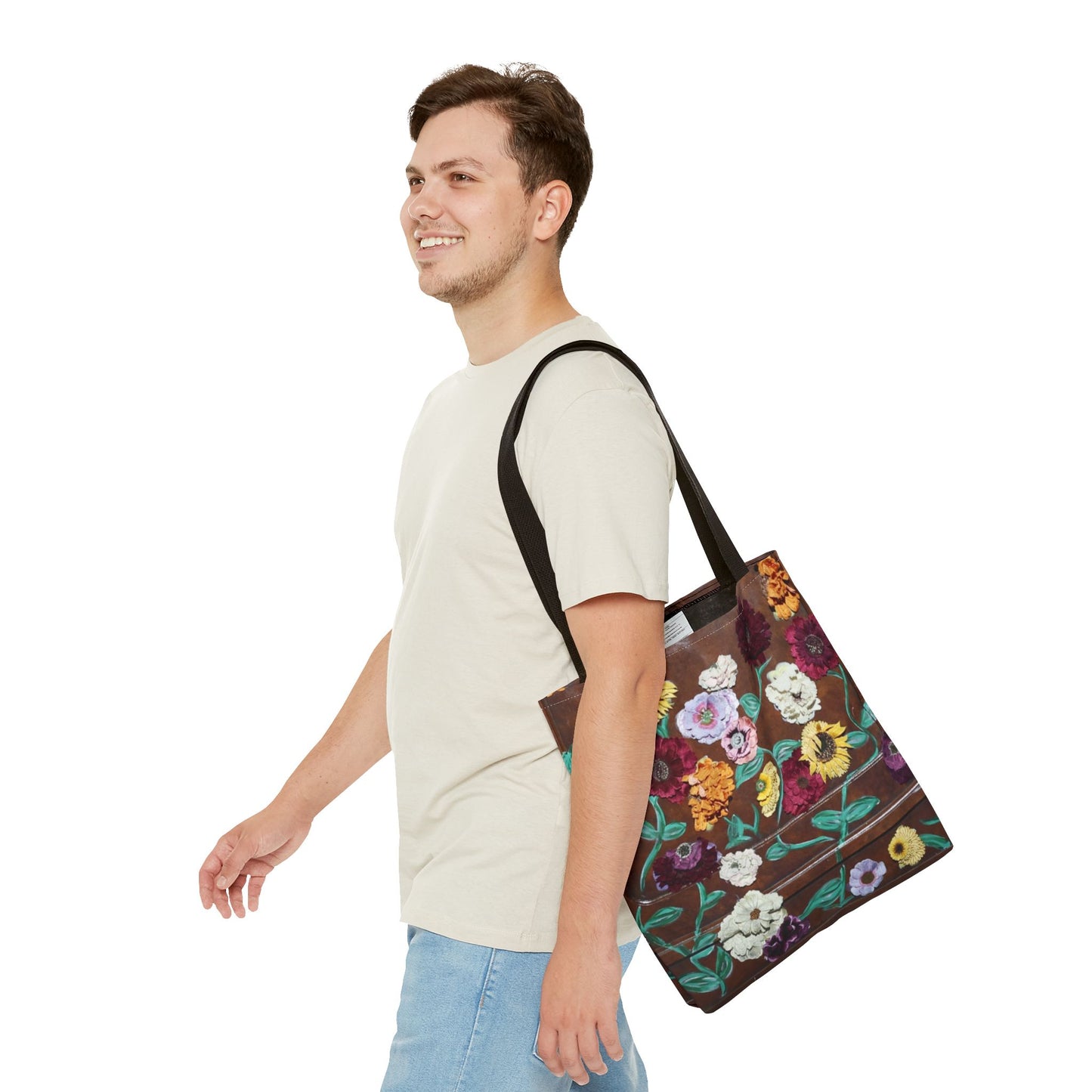 Surprise Song Floral Piano - Tote Bag