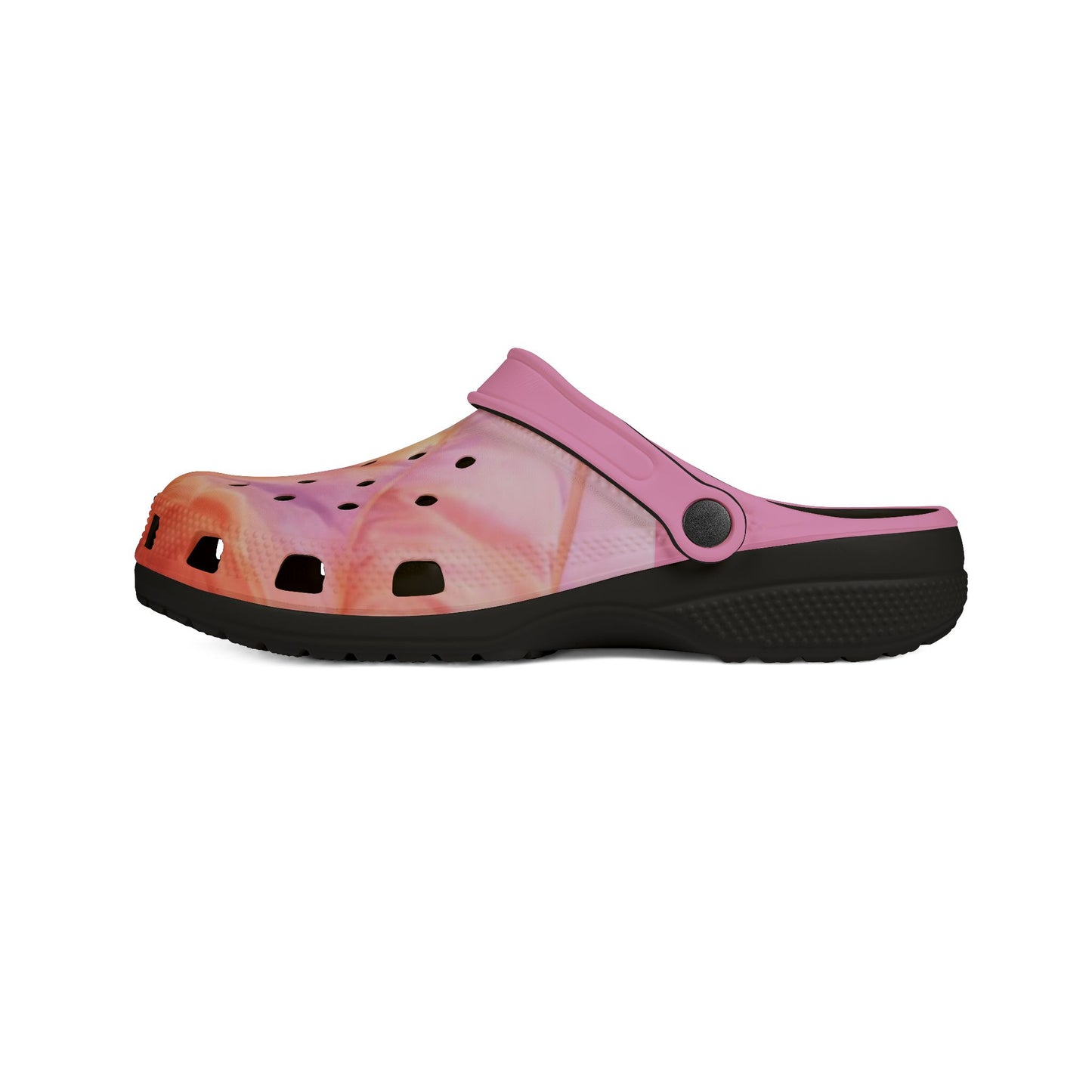 Pink Watercolor EVA Foam Clogs "Miss Americana" — Lightweight Garden & Beach Shoes
