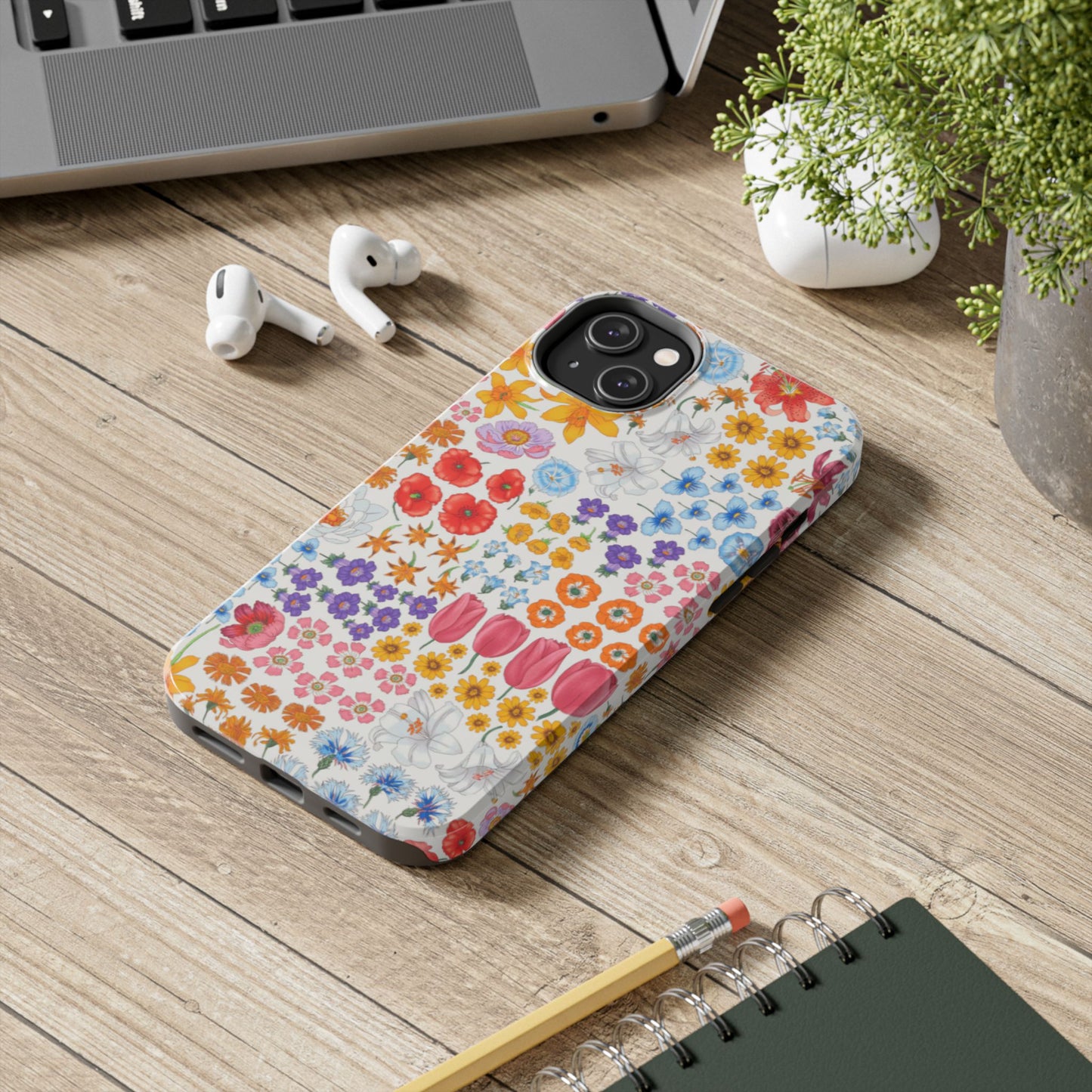 Vibrant Floral Tough Phone Case "Flora"- Durable Protection for Your Device
