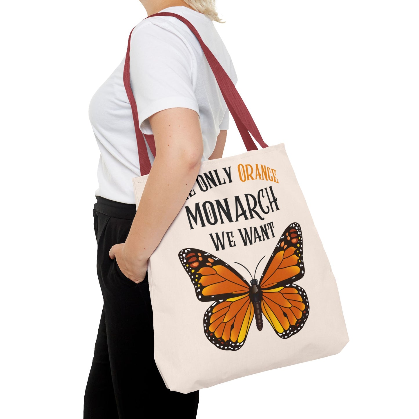 The Only Orange Monarch We Want Tote Bag - Perfect for Nature Lovers, Eco-Friendly Chic, Gift for Activists, Summer Outing, Stylish Carryall