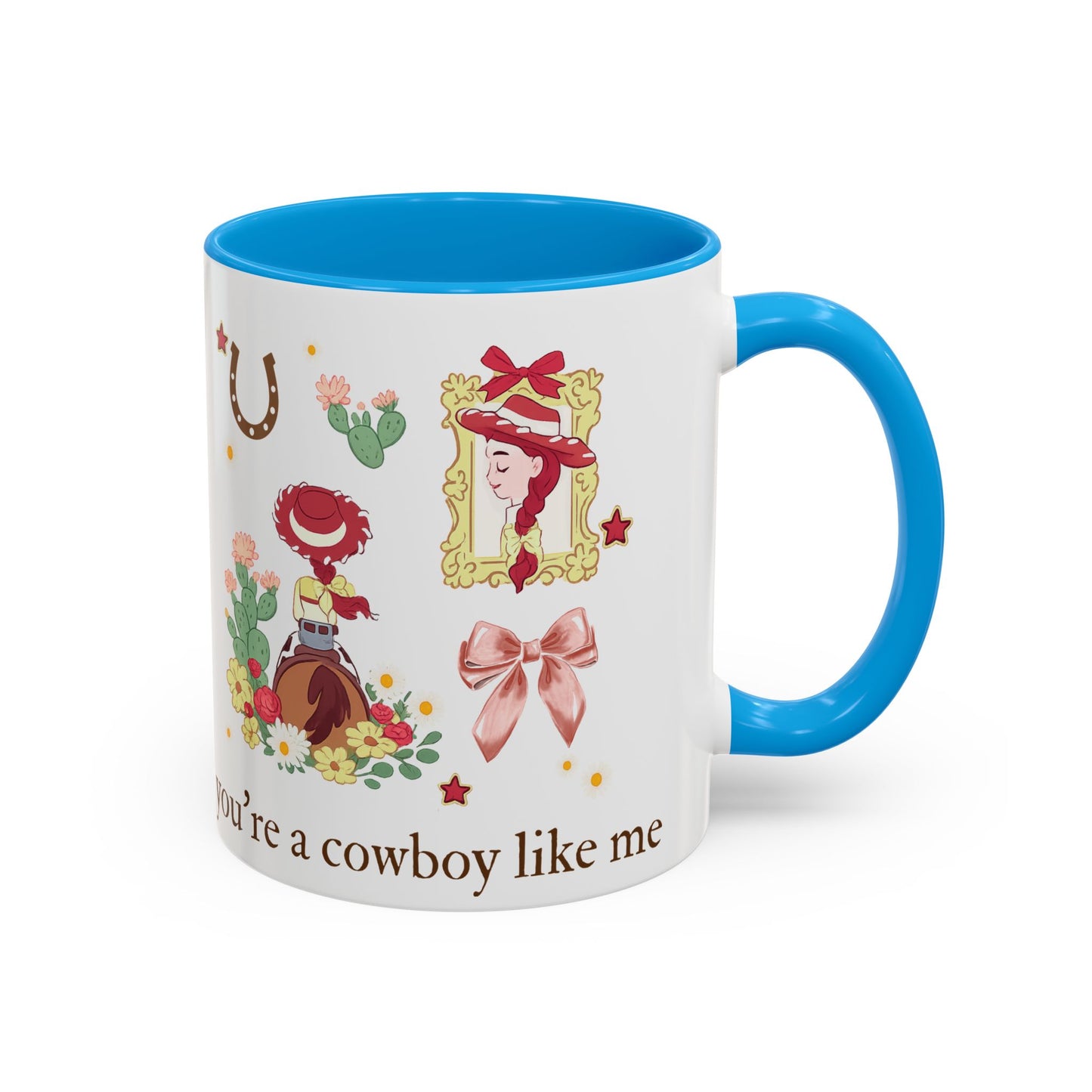 Cowgirl Cowboy Mug – "You're a Cowboy Like Me" Colorful 11oz Ceramic Coffee Cup