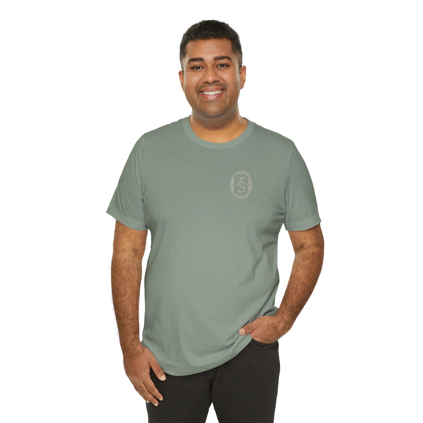 Minimalist Chest Initials Crest Tee