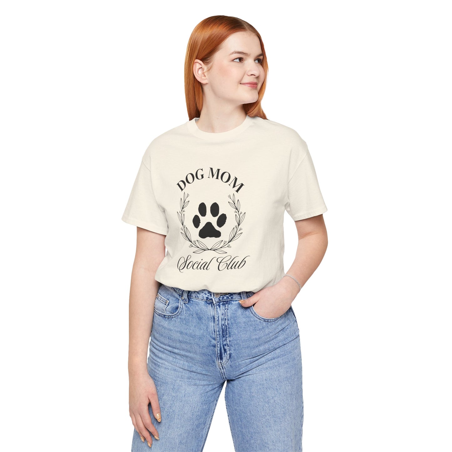 Dog Mom Social Club Tee, Comfortable Unisex Short Sleeve Shirt, Perfect Gift for Dog Lovers, Pet Owner Apparel, Casual Everyday Wear