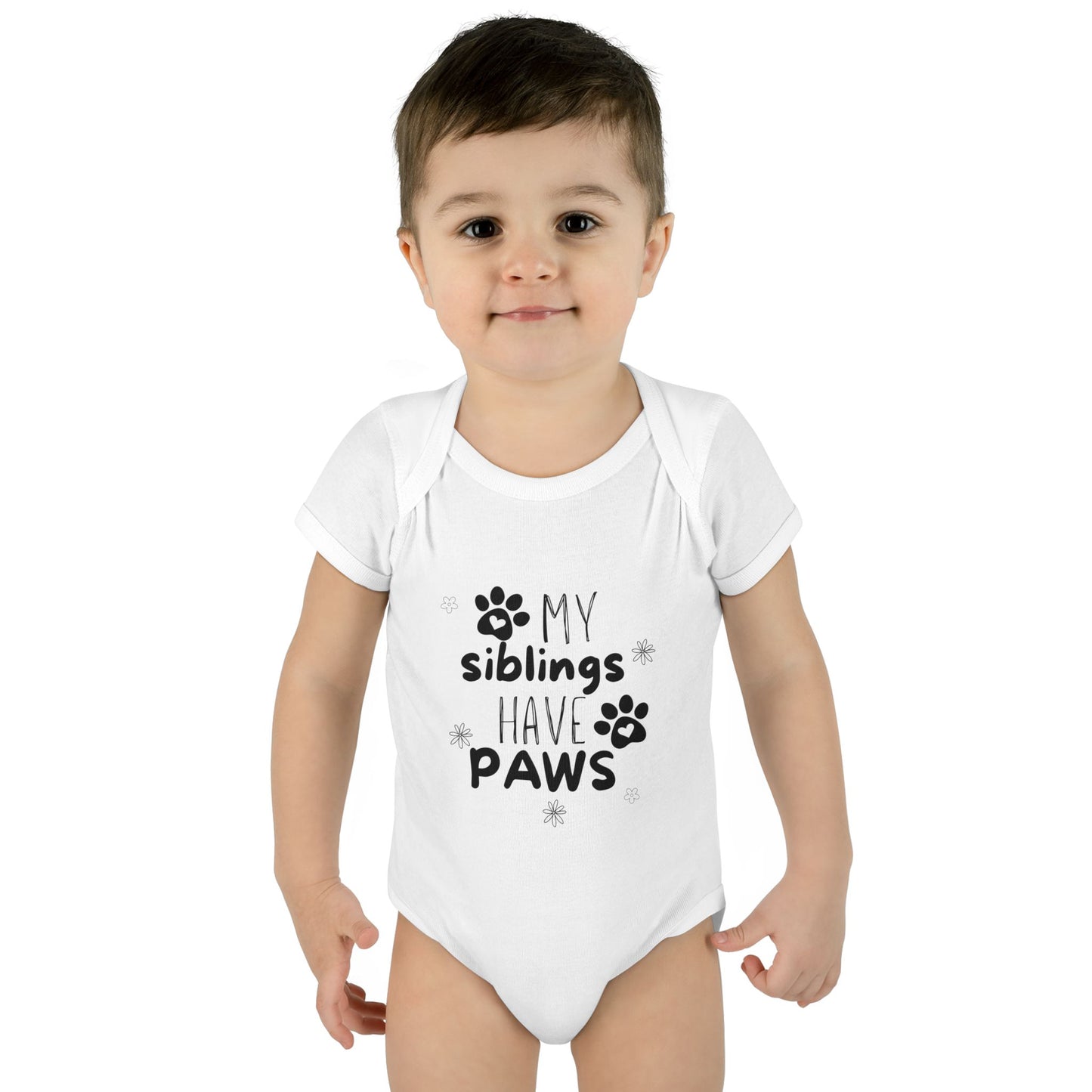 My siblings have paws Bodysuit, Cute Infant Onesie, Pet Lovers Baby Outfit, Baby Shower Gift, Adorable Newborn Clothes