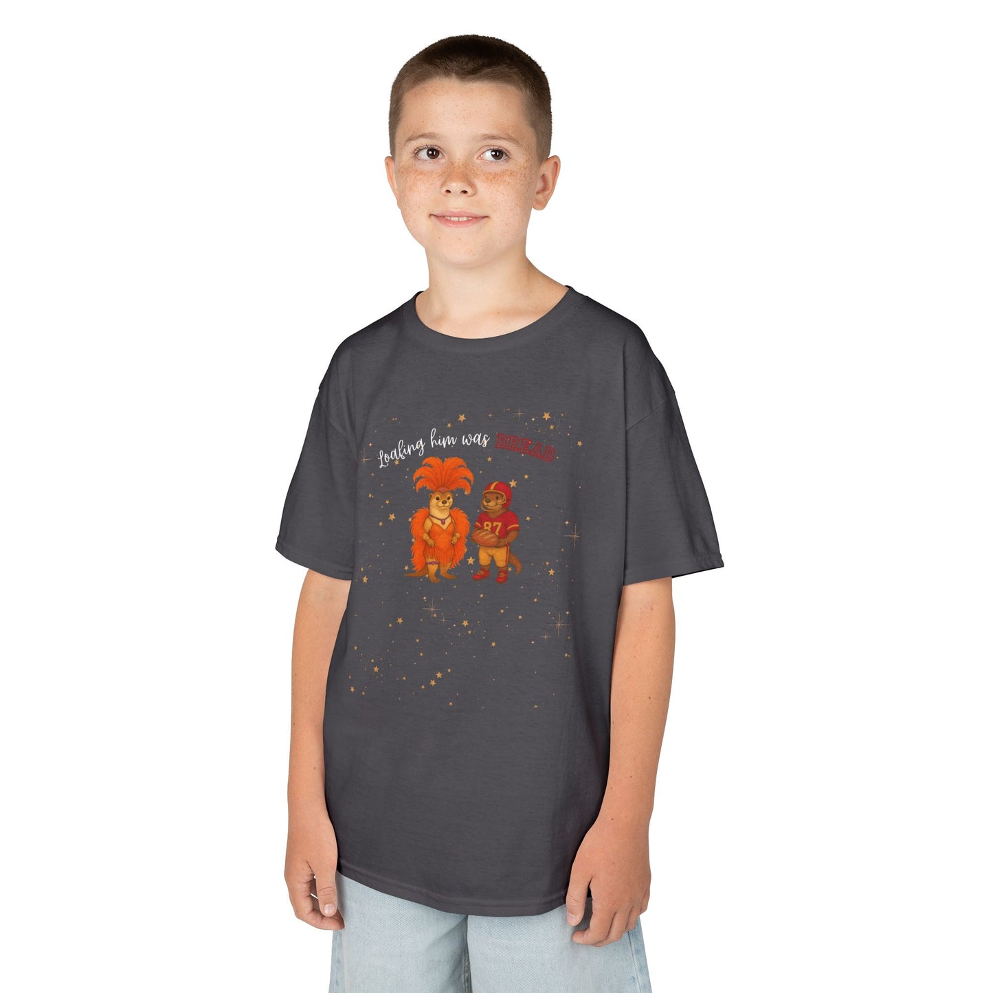 KIDS Tee Loafing him was Bread Otters - Fun and Playful Cotton Shirt for Boys and Girls, Kids Parties, Everyday Wear, Family Outings, [...]