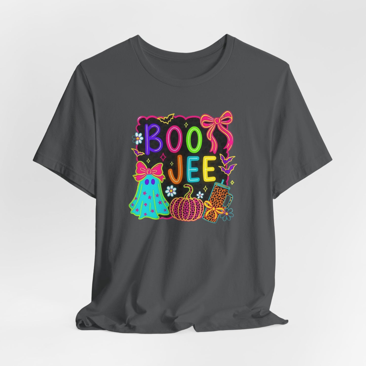 Boo Jee Halloween Tee, Festive Fall Shirt, Spooky Ghost Design, Unisex Halloween Apparel, Cute Pumpkin Graphic Tee
