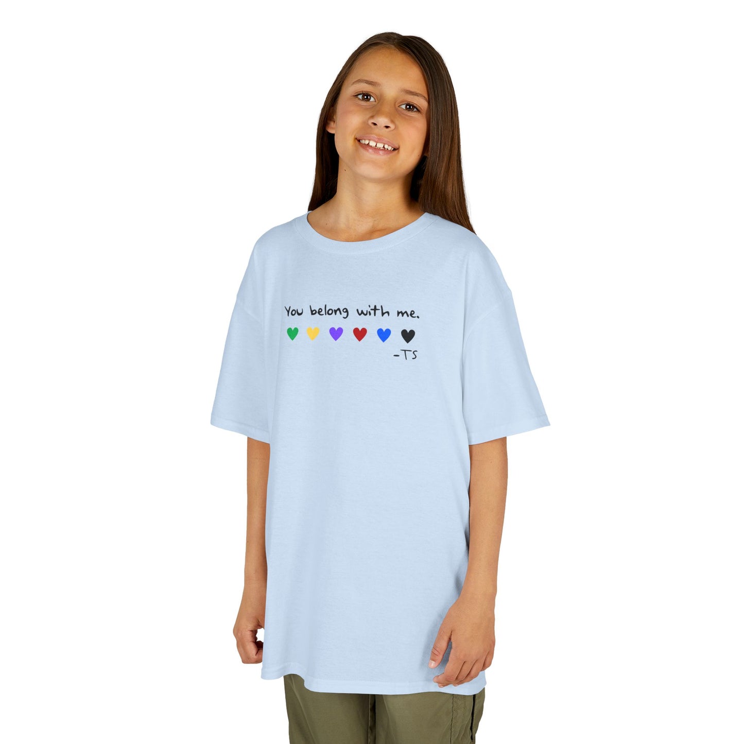 Kids Tee, You Belong With Me - T-Shirt, Cute Children’s Shirt, Gift for Kids, Birthday Outfit, Playful Spring Apparel