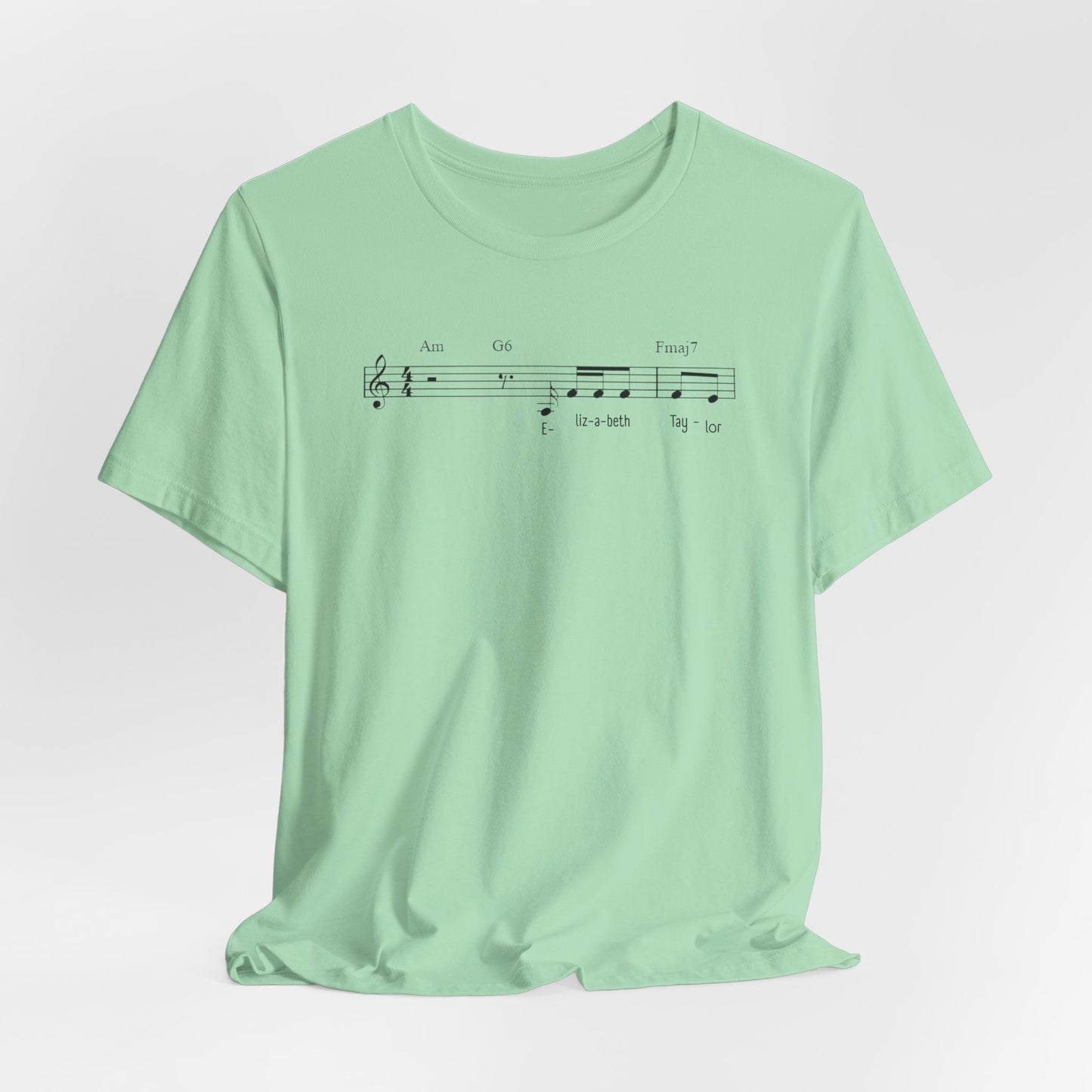 Elizabeth Tay-lor Musical Notes Unisex Tee, Gift for Musicians, Music Lover T-Shirt, Casual Everyday Wear, Concert Outfit