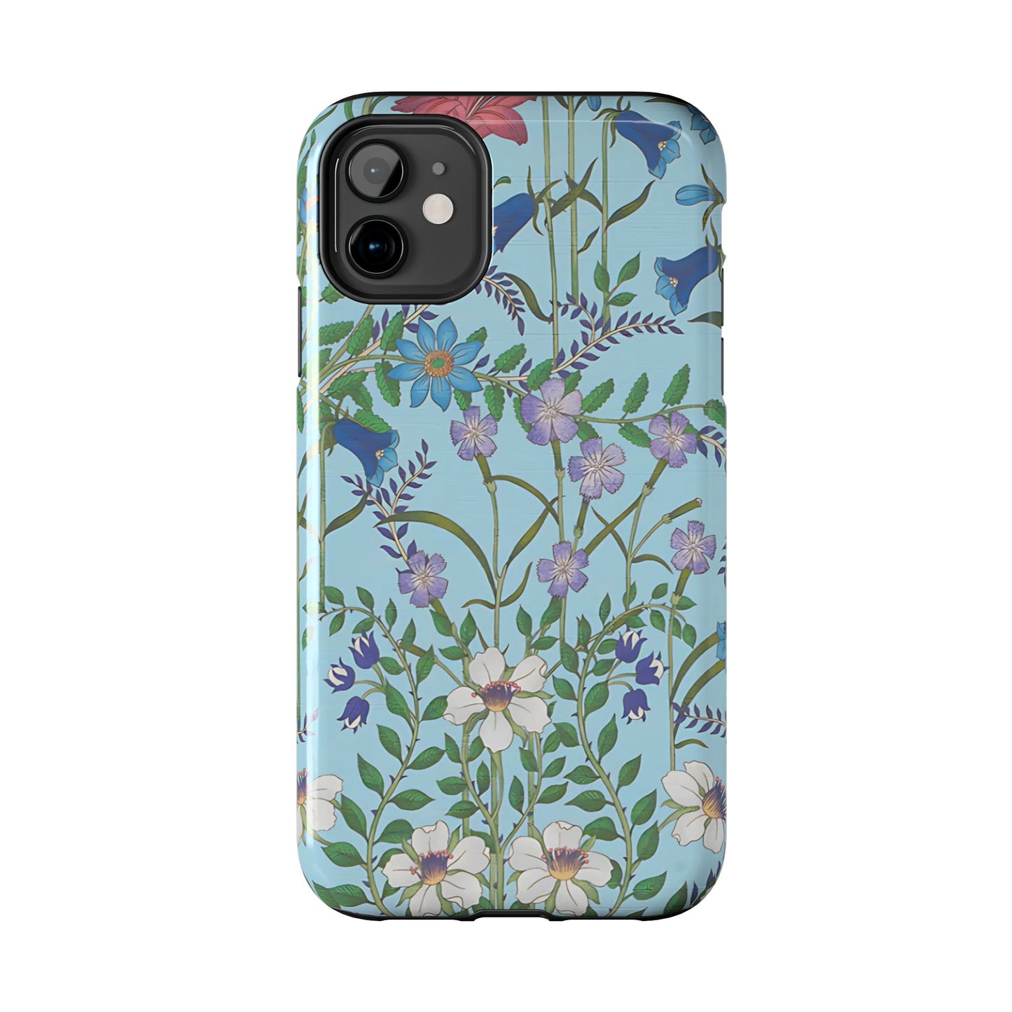 Vibrant Floral Tough Phone Case "Flora Blue"- Durable Protection for Your Device