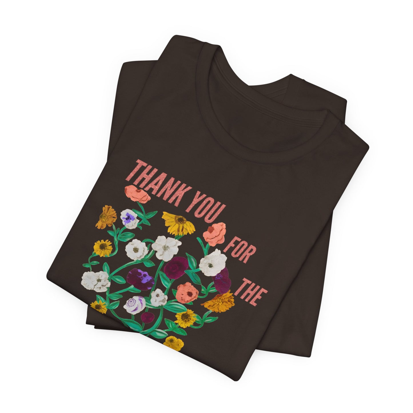 Thank You For The Lovely Bouquet, acoustic piano flowers Tee, Unisex Jersey Short Sleeve T-Shirt, Gift for Friends, Appreciation Shirt, Floral Design, Casual Wear