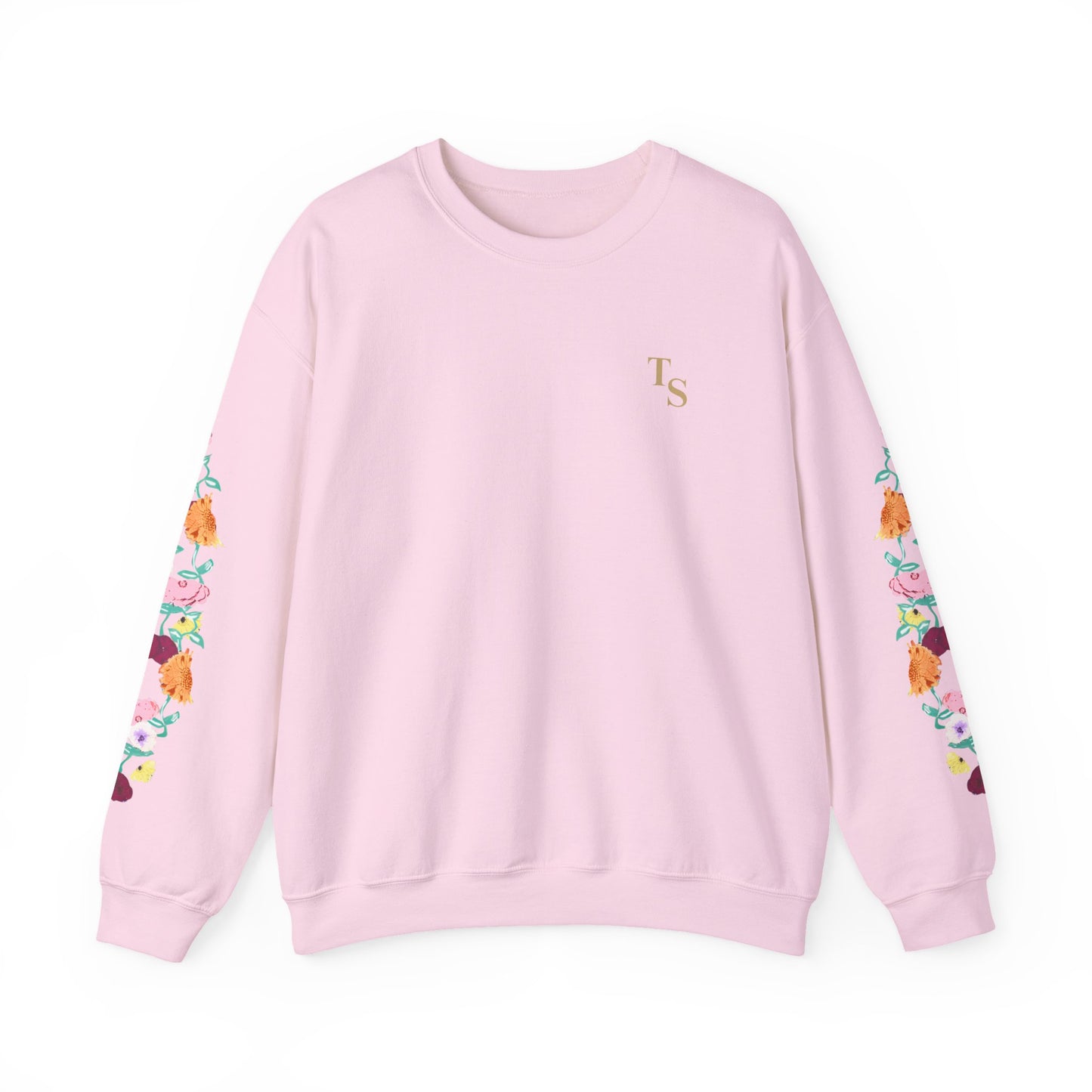 Acoustic Piano Floral Sleeve Crewneck Sweatshirt