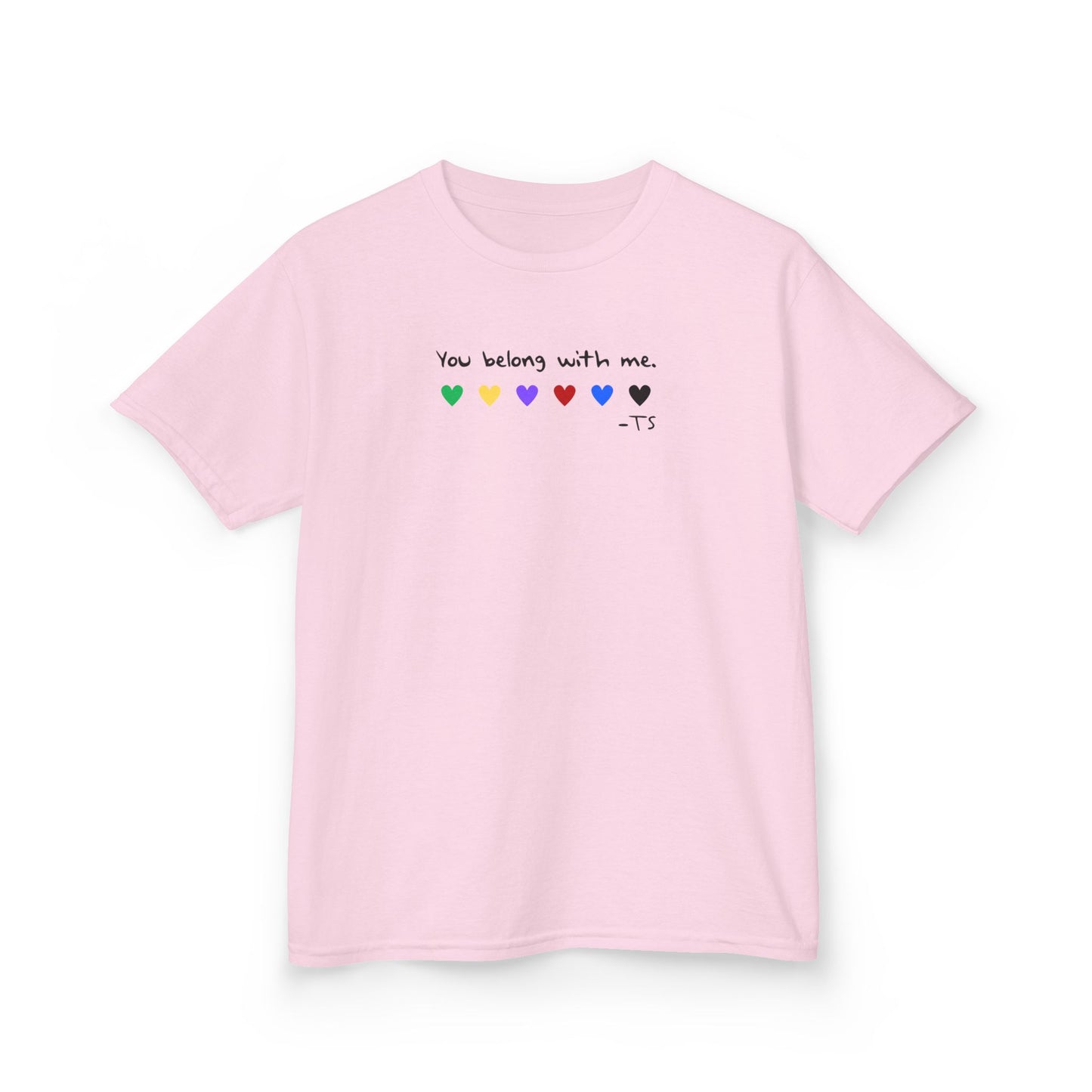 Kids Tee, You Belong With Me - T-Shirt, Cute Children’s Shirt, Gift for Kids, Birthday Outfit, Playful Spring Apparel