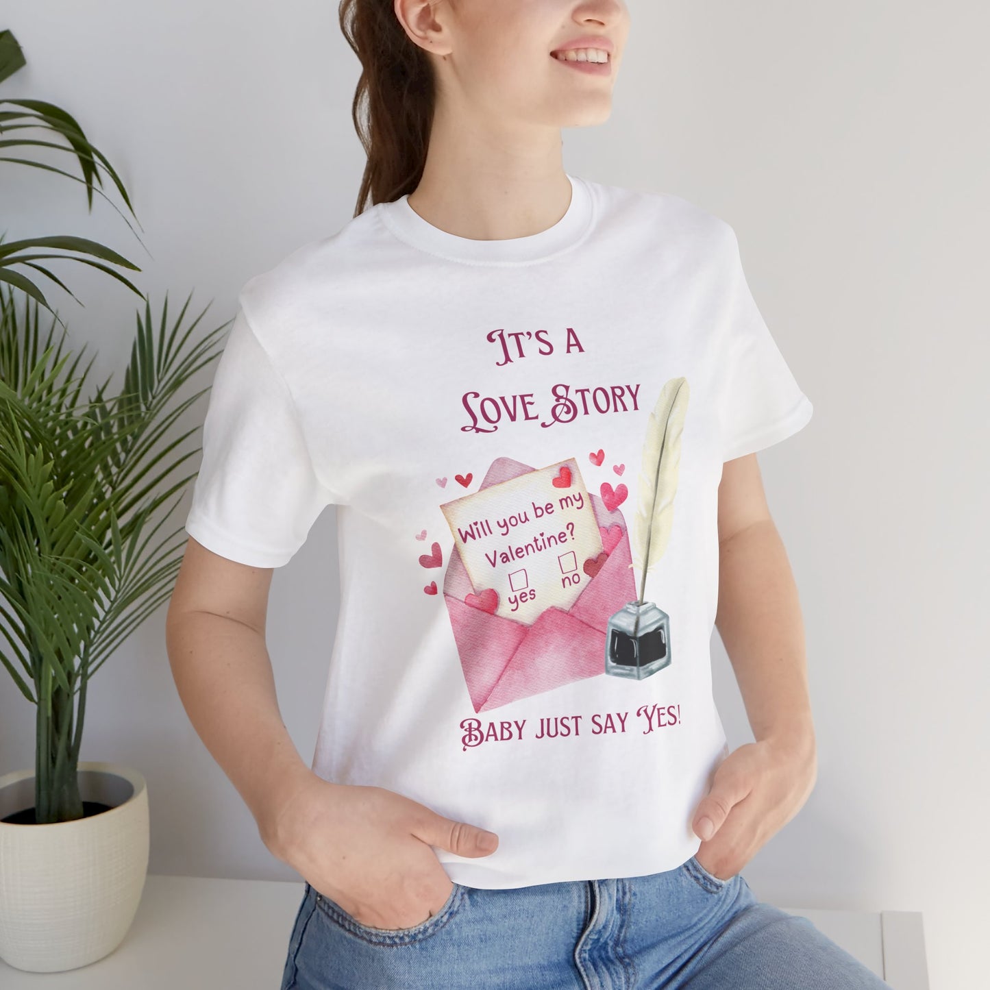 Love Story Valentine - Unisex Jersey Short Sleeve Tee