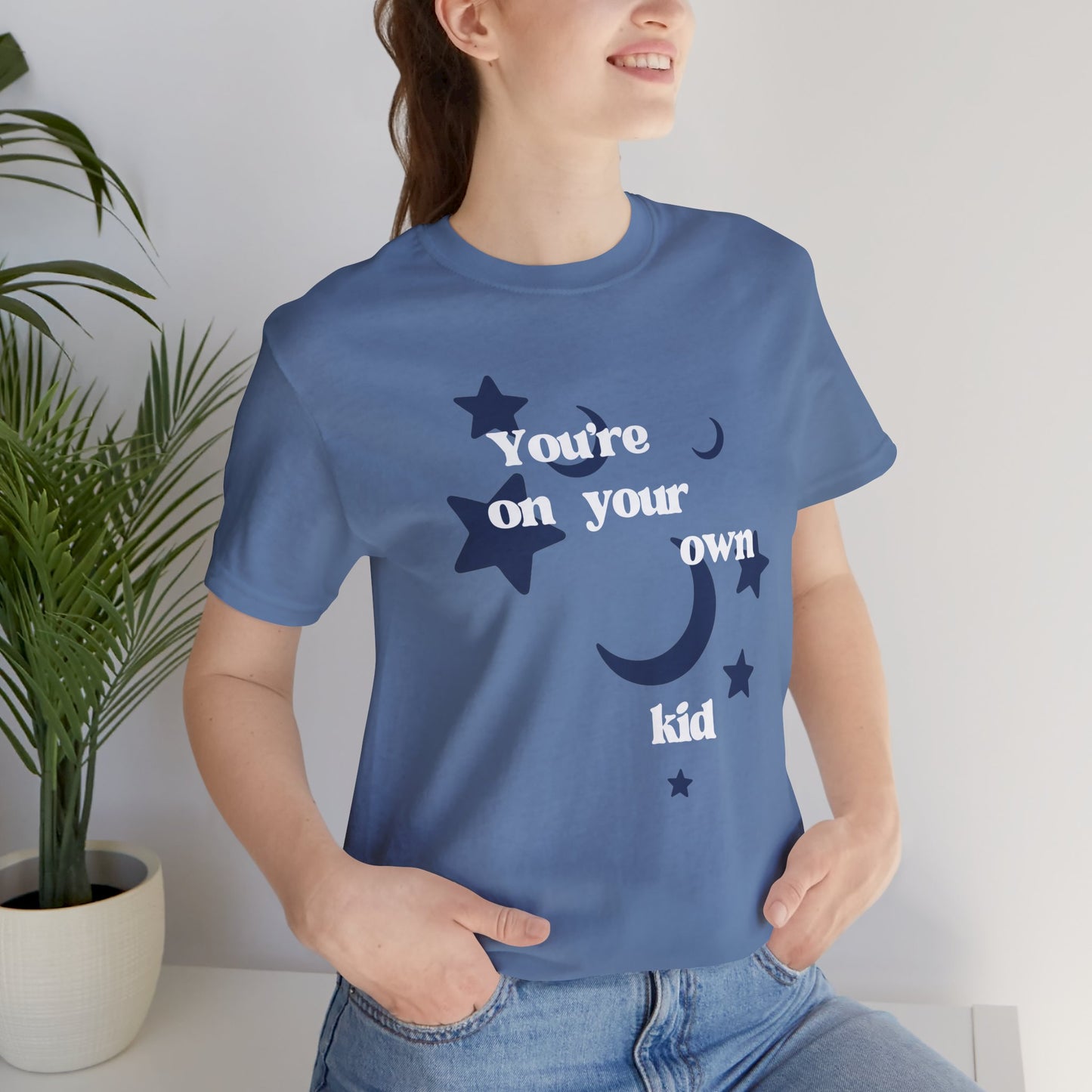 You're On Your Own Kid T-Shirt — Vintage Moon & Stars Graphic Tee
