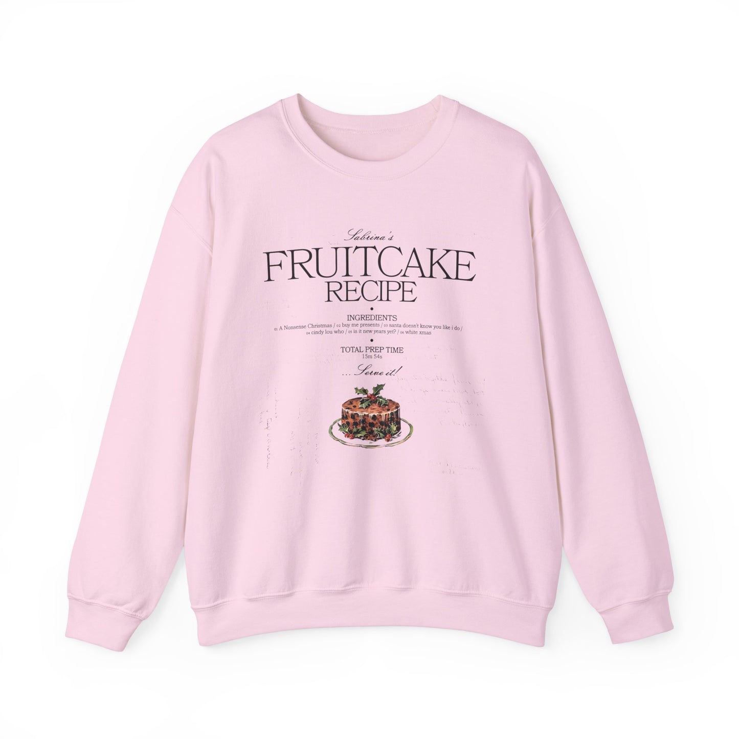 fruitcake recipe with handwriting - Unisex Heavy Blend™ Crewneck Sweatshirt