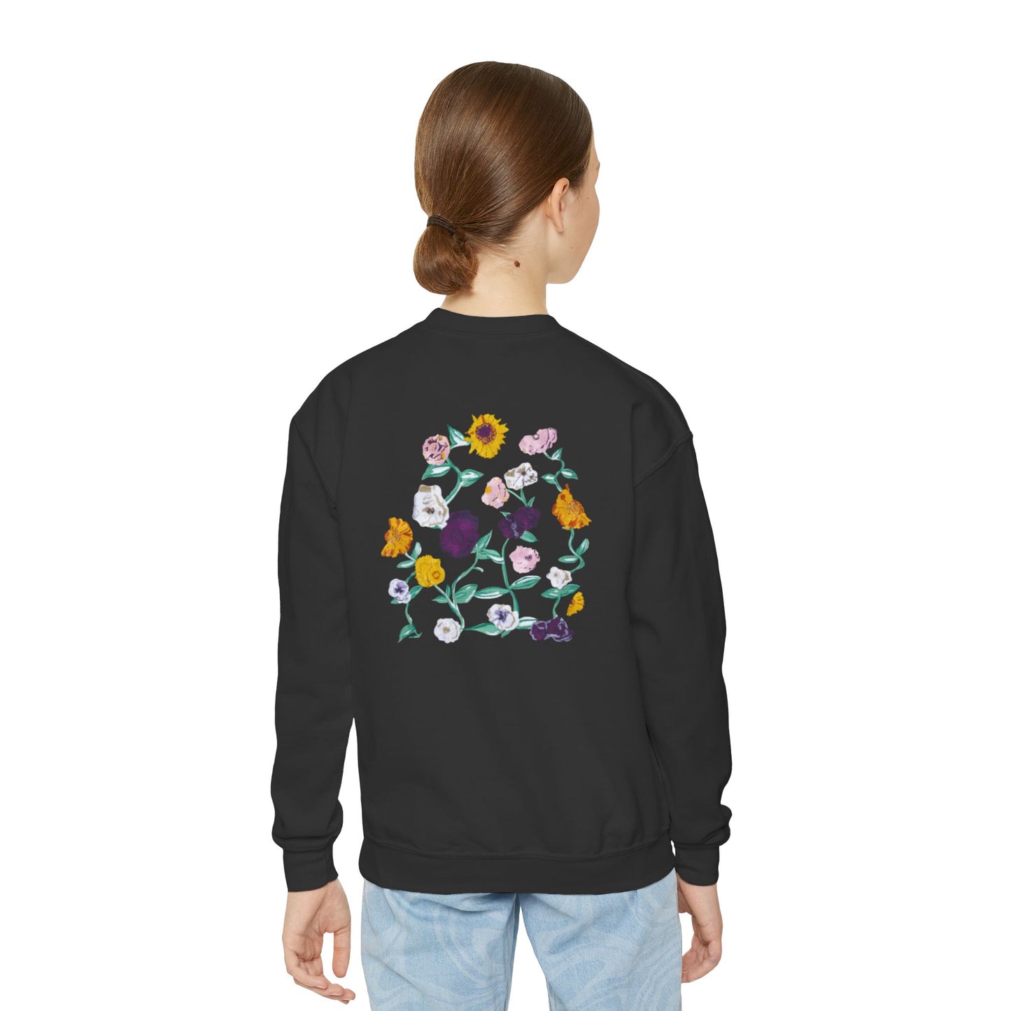 Surprise Song Piano Flowers - Youth Crewneck Sweatshirt