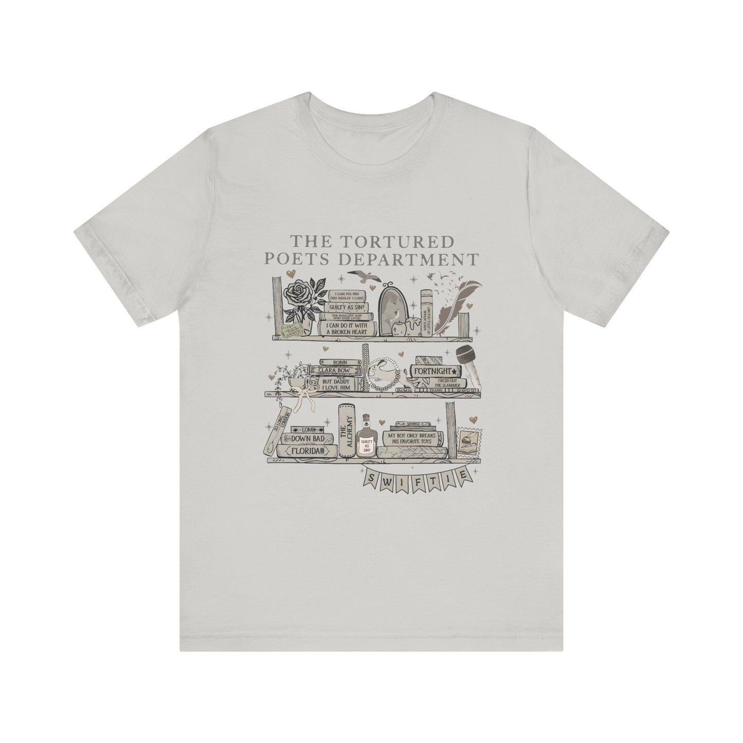 Poet's Bookshelf - Unisex Bella Canvas Jersey Short Sleeve Tee