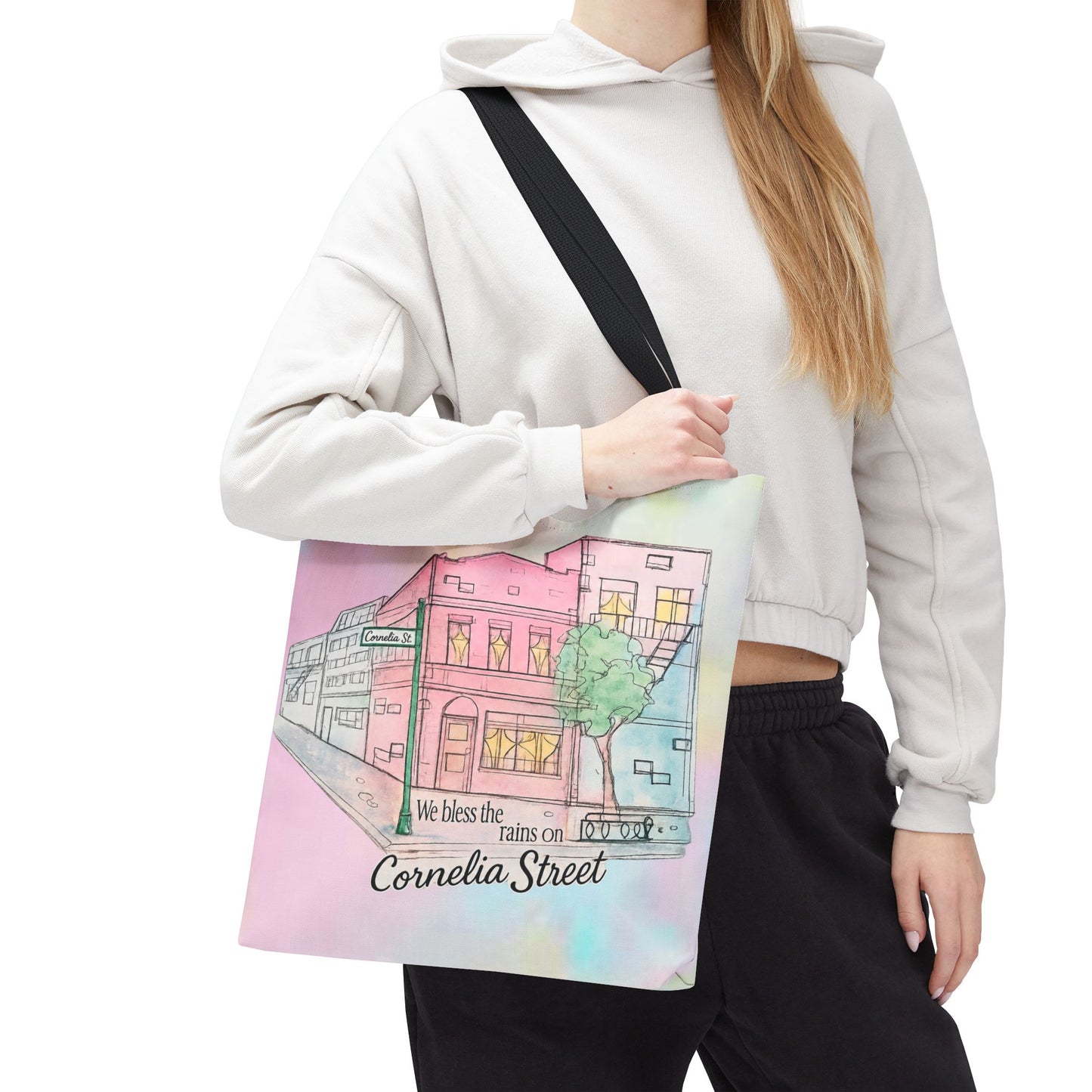 Cornelia Street Watercolor Tote Bag