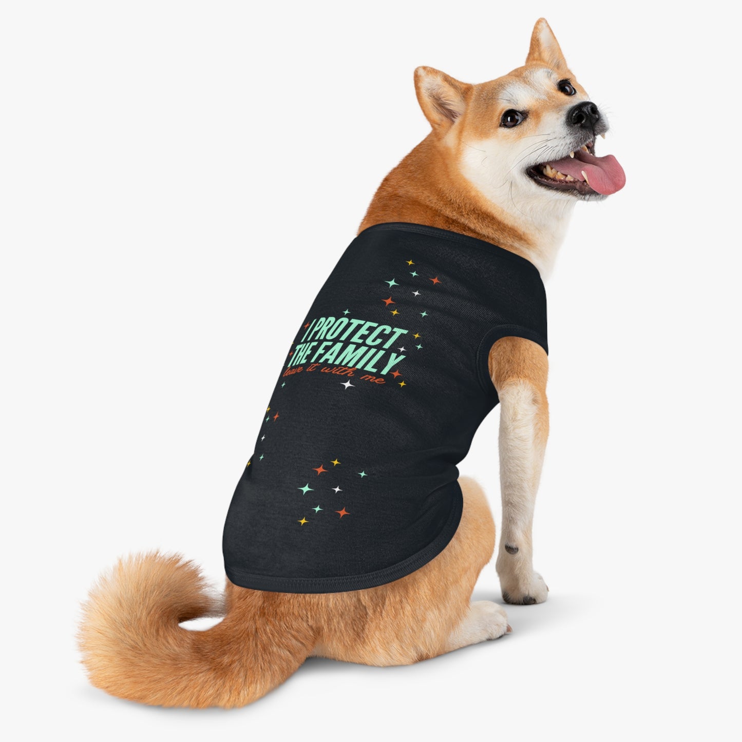 I Protect the Family -  Pet Tank Top - I Protect The Family, Cute Dog Shirt, Pet Apparel for Dog Lovers, Trendy Dog Outfit, Pet Gift for Birthdays