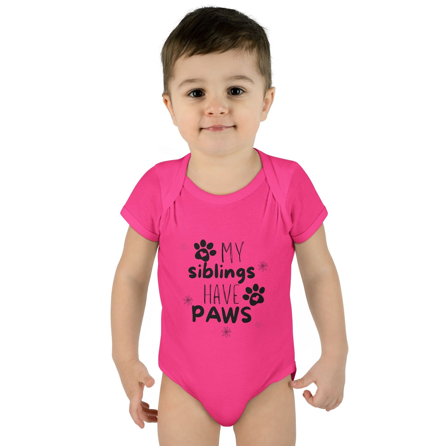 My siblings have paws Bodysuit, Cute Infant Onesie, Pet Lovers Baby Outfit, Baby Shower Gift, Adorable Newborn Clothes