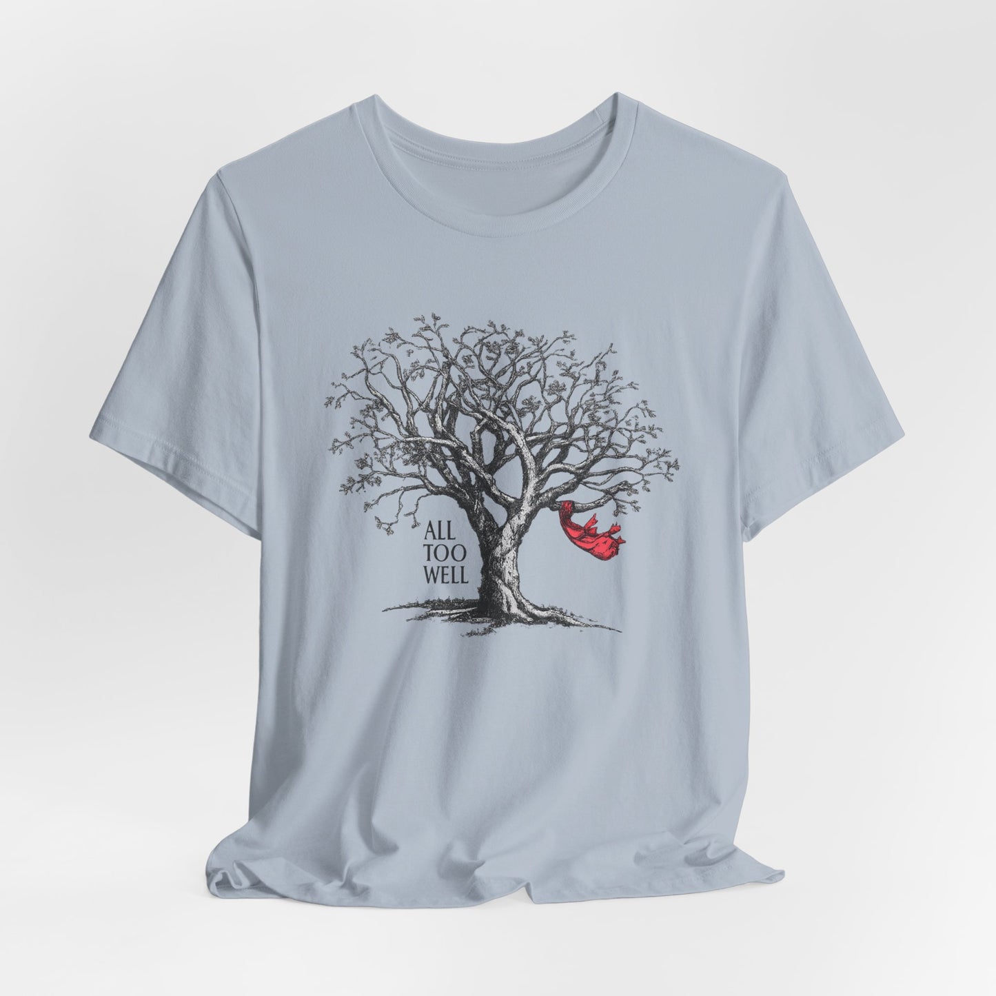 All Too Well Tree Graphic Tee — Red Scarf Shirt