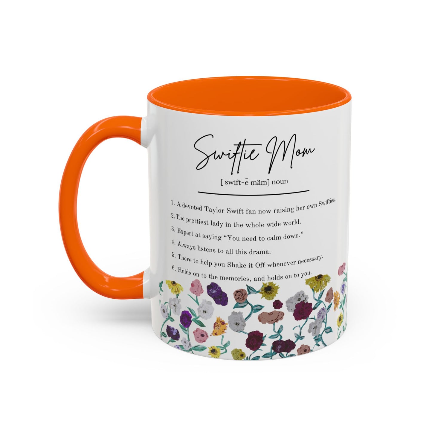 Swiftie Mom Acoustic Set Floral Piano Design - Accent Coffee Mug (11oz)