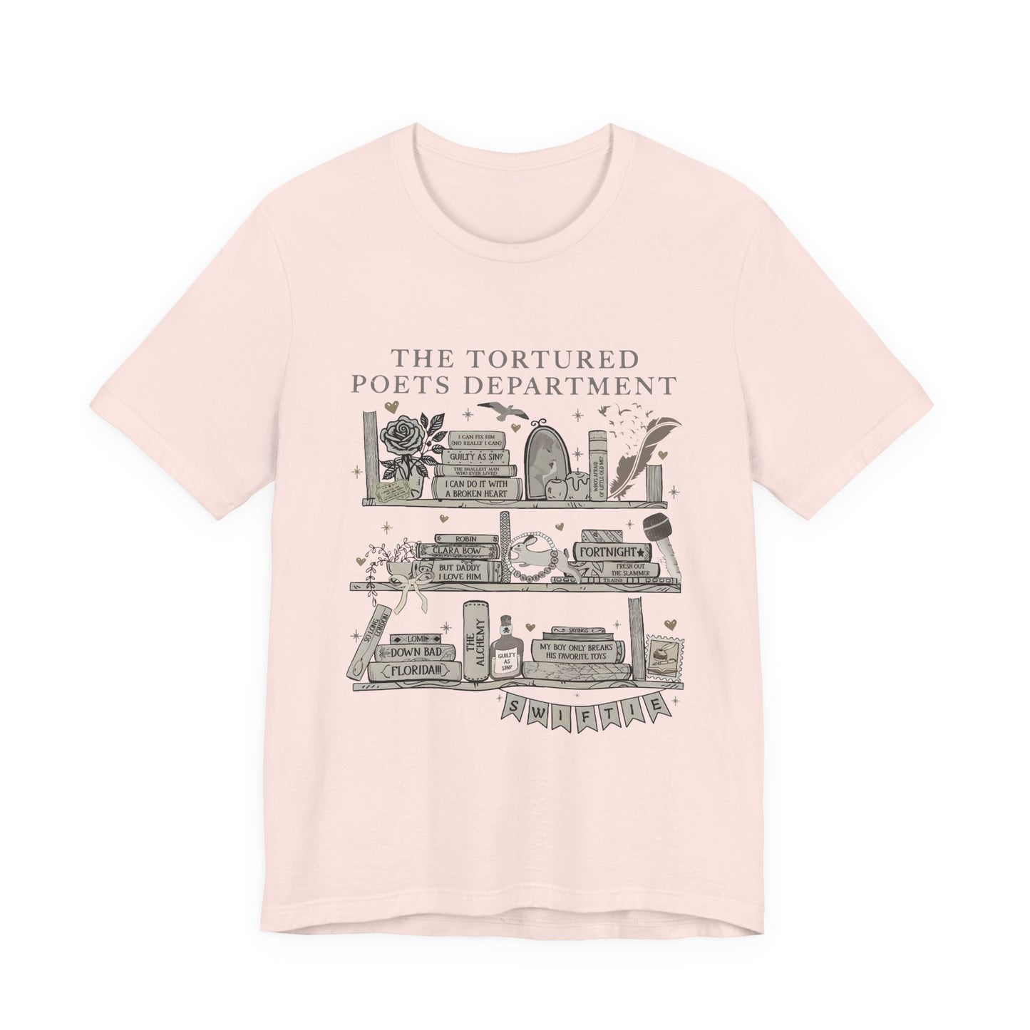 Poet's Bookshelf - Unisex Bella Canvas Jersey Short Sleeve Tee