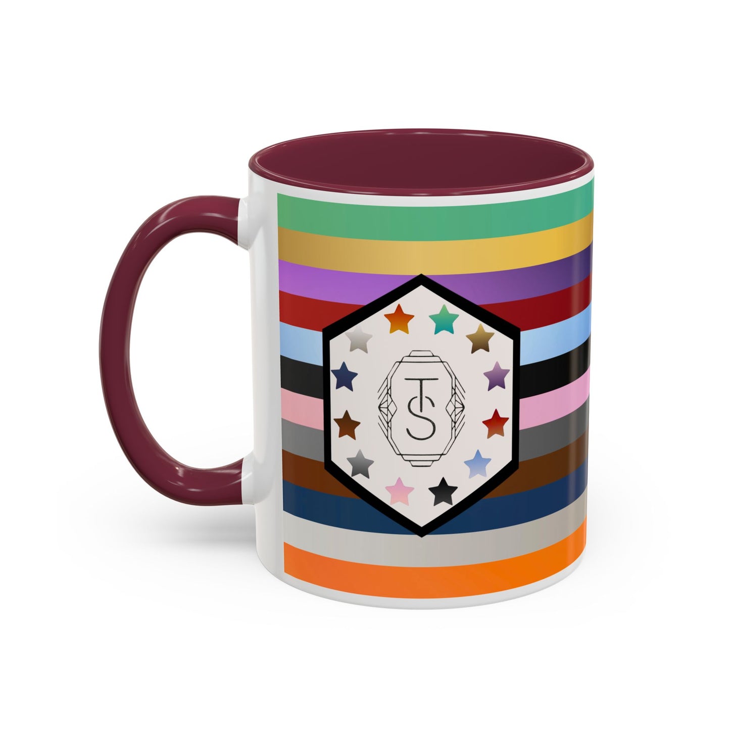 TAYpendence Day - Colorful Striped Coffee Mugs - Unique Gift for Coffee Lovers, Colorful Cups, Rainbow Mugs, Personalized Drinkware, Gift for Her