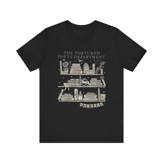 Poet's Bookshelf - Unisex Bella Canvas Jersey Short Sleeve Tee