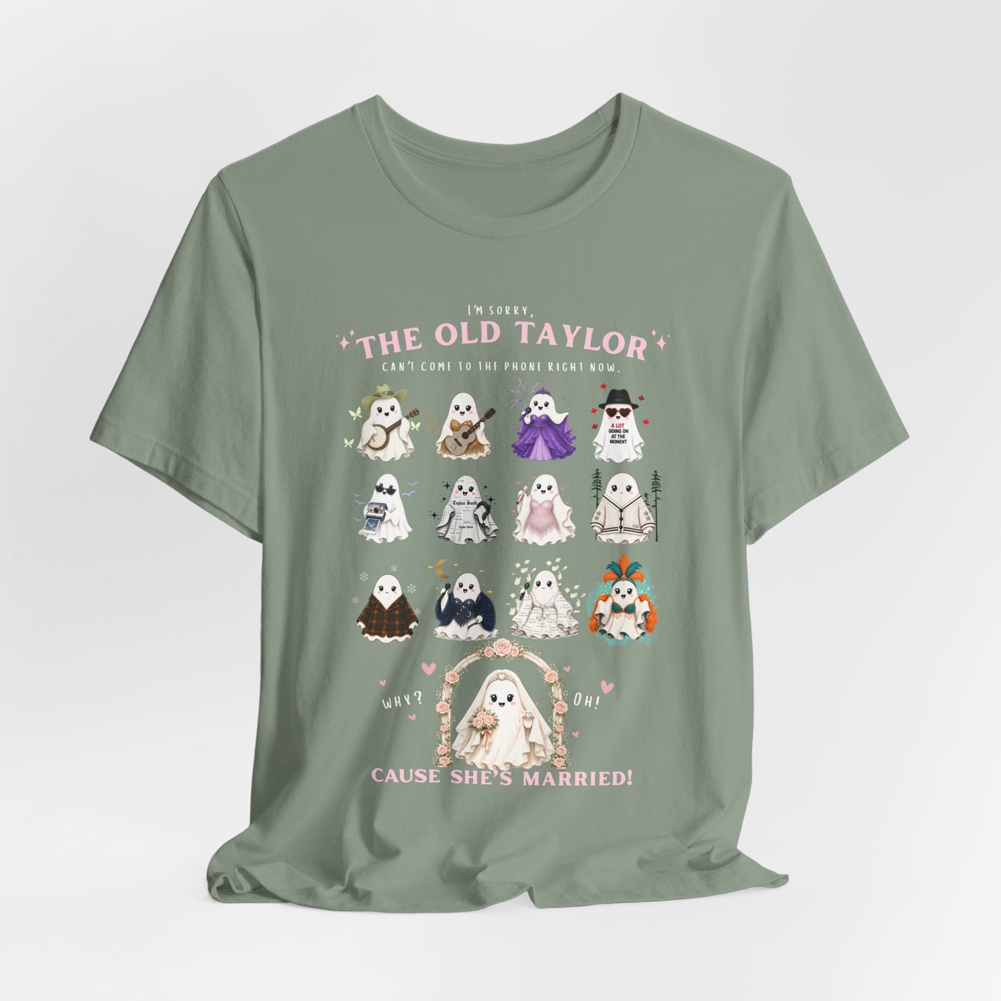 Swiftie Ghosties T‑Shirt — “The Old Taylor” Cute Wedding Ghost