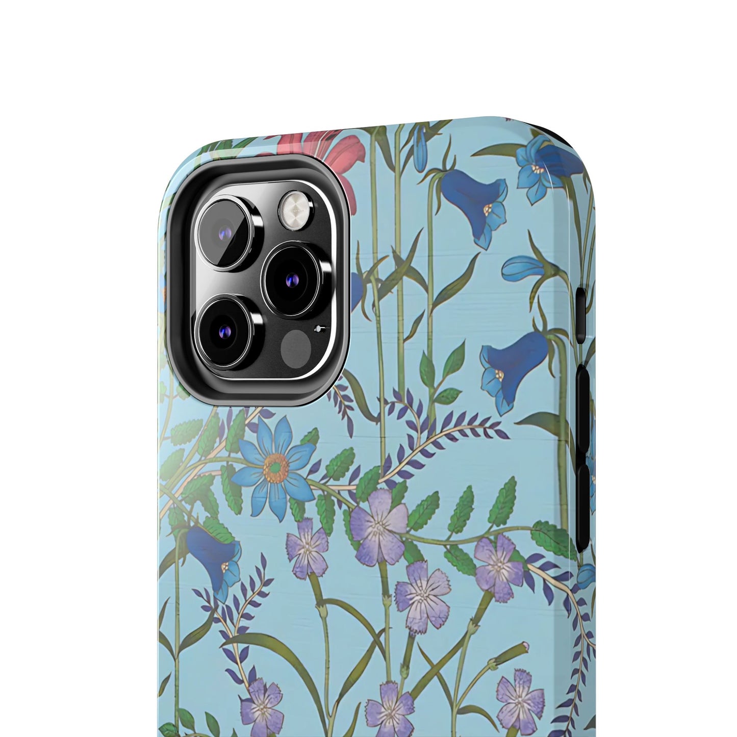 Vibrant Floral Tough Phone Case "Flora Blue"- Durable Protection for Your Device