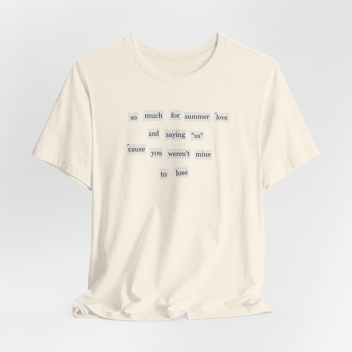 So Much for Summer Love Bella Canvas Unisex Tee, Perfect Gift for Swifties, Trendy Summer Wear, Soft Cotton T-Shirt, Positive Vibe Apparel