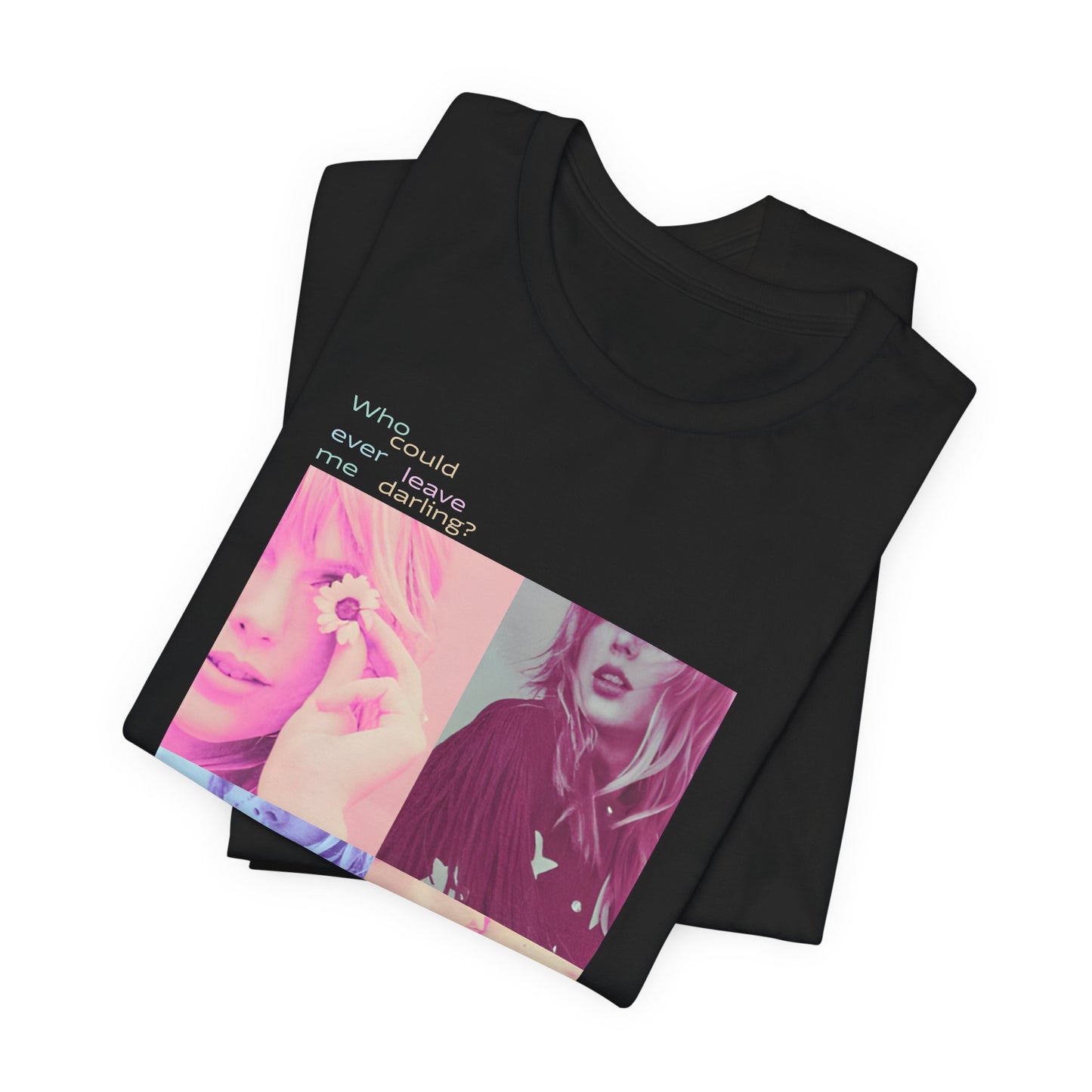 Pop Art Photo Grid Tee — "Who Could Stay?" Unisex Bella Canvas Collage T-Shirt
