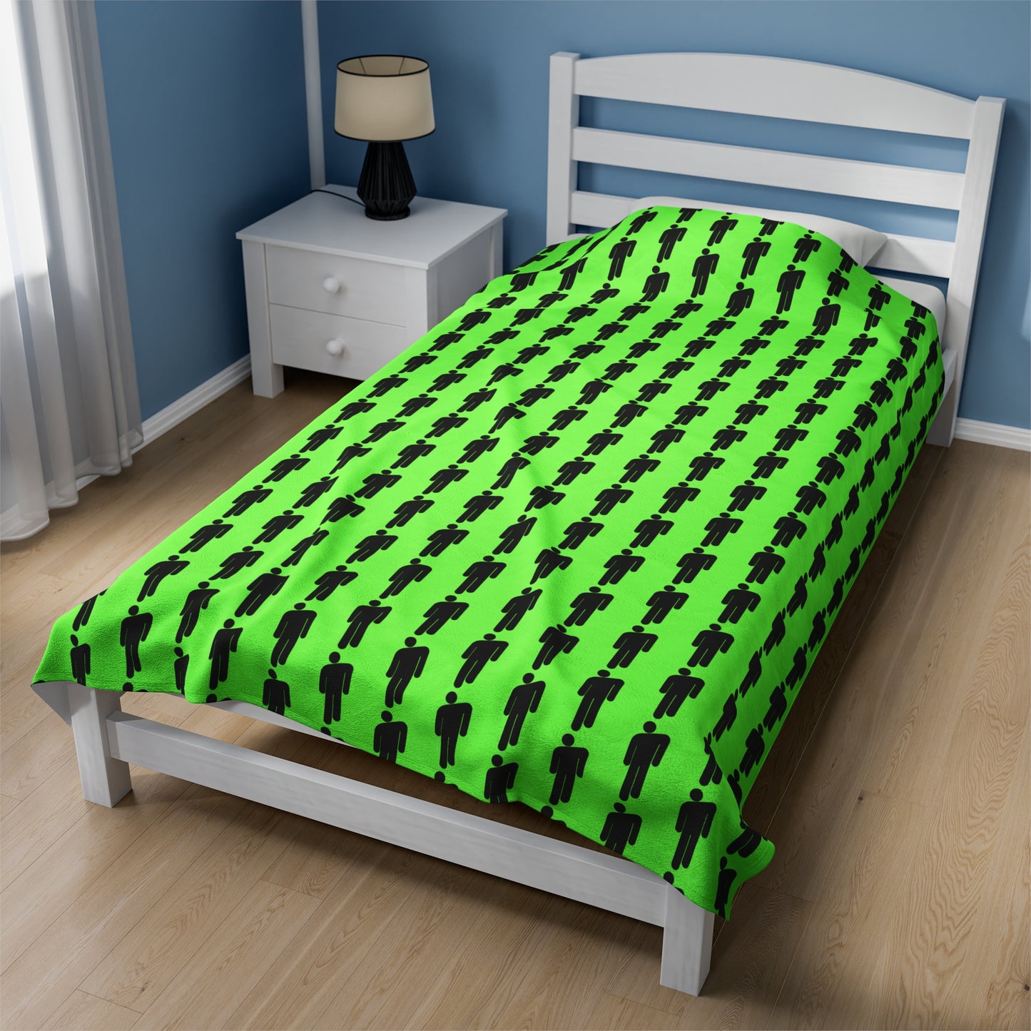 BOLD green - Velveteen Plush Blanket