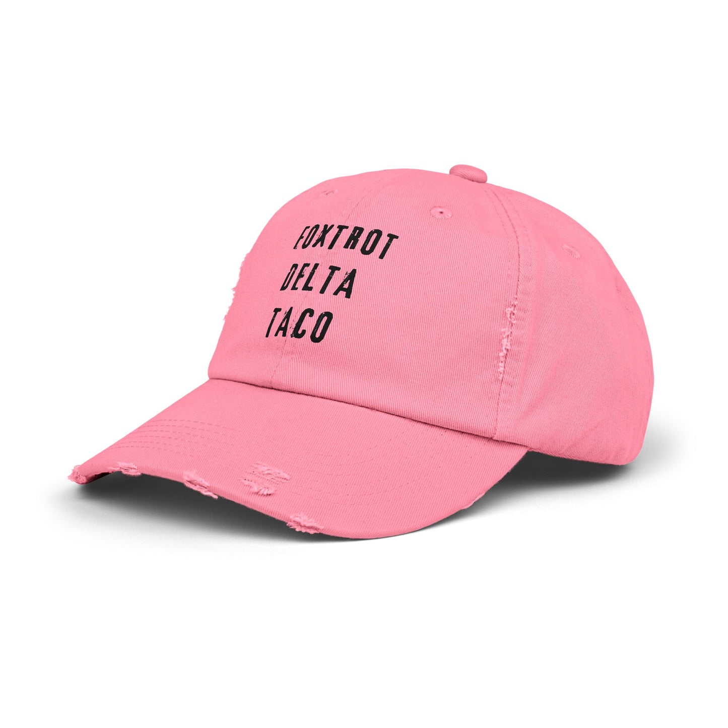 Foxtrot Delta Taco FDT - Anti Trump -Distressed Cap with Fun Slogan – Perfect for Casual Wear, Gifts, Travel, or Everyday Adventures