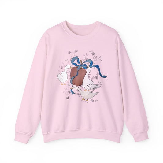 Goose Family Vintage Image Crewneck Sweatshirt