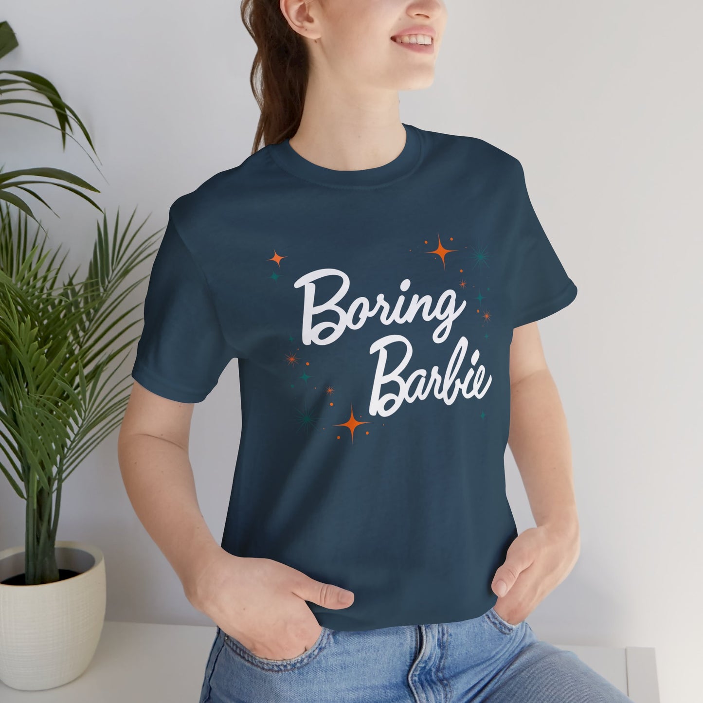 Boring B Orange and Teals Unisex Tee, Fun Casual Shirt, Gift for Fans, Summer Vibes, Statement Tee for Parties, Unique Fashion