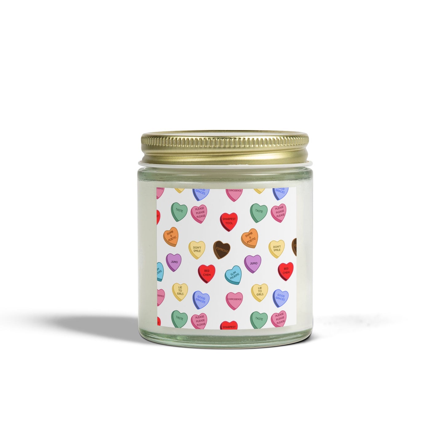 Sabrina SNS Valentine Hearts - Scented Candle, Coconut Apricot Wax (4oz)