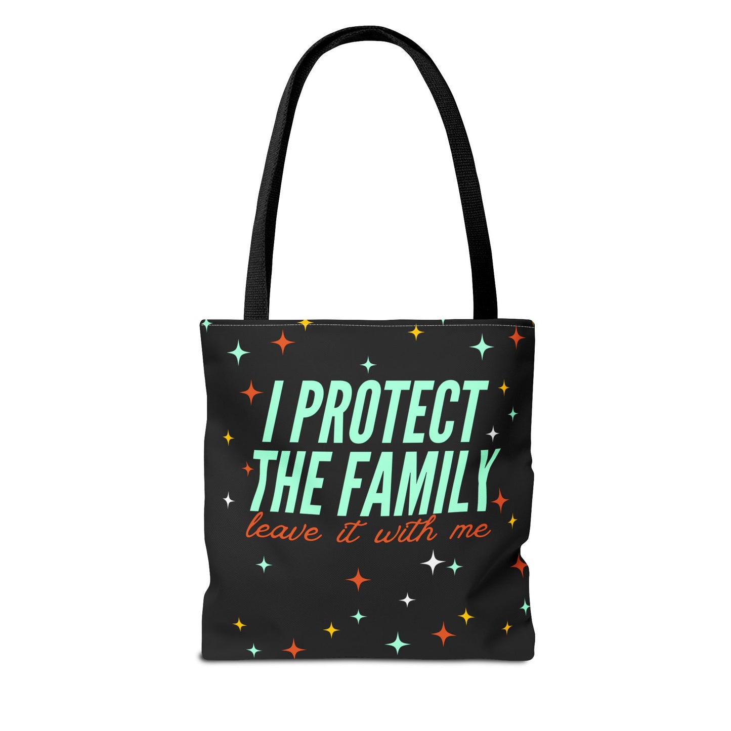 I Protect The Family Tote Bag — Retro Script