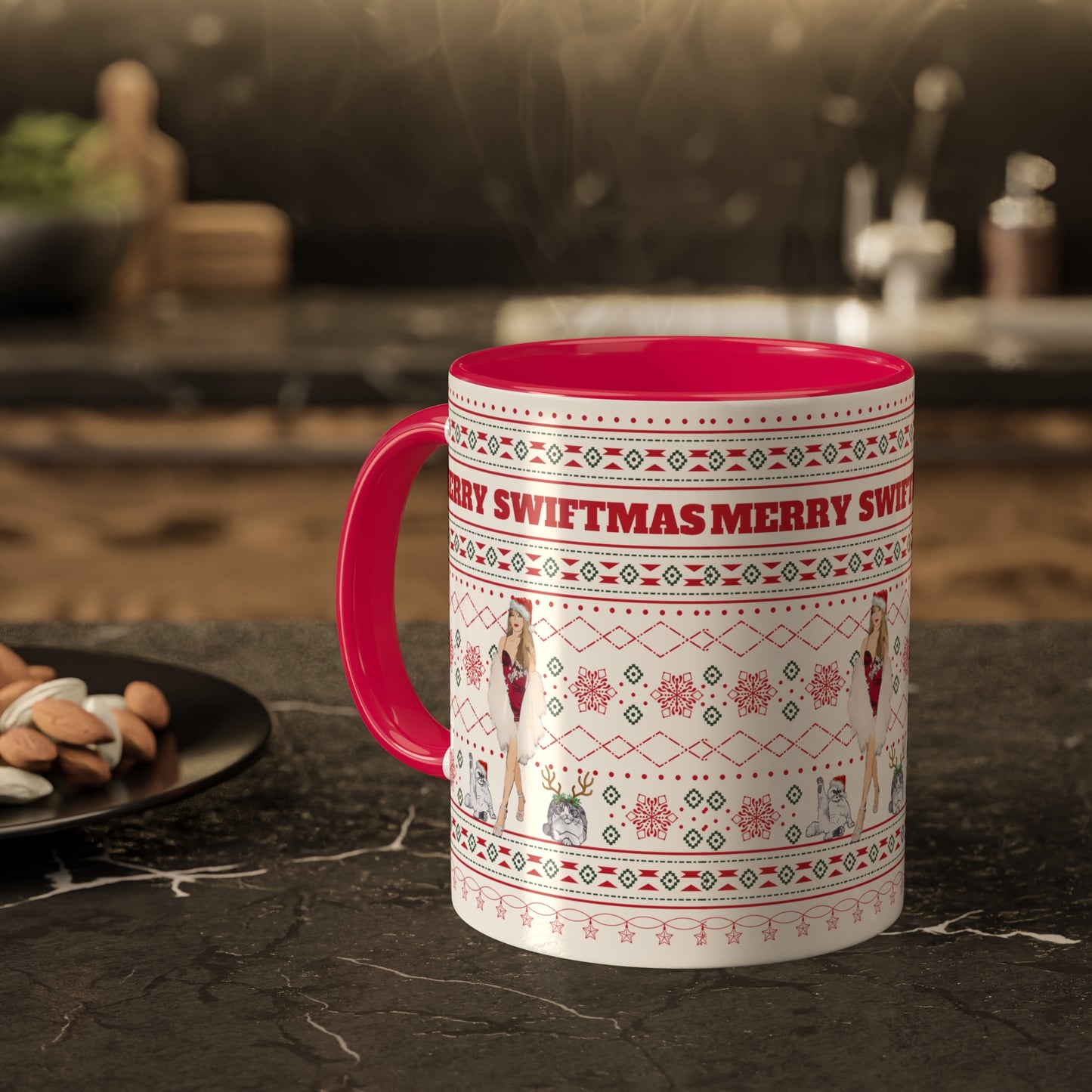 Ugly Swiftmas Sweater Colorful Mugs, 11oz