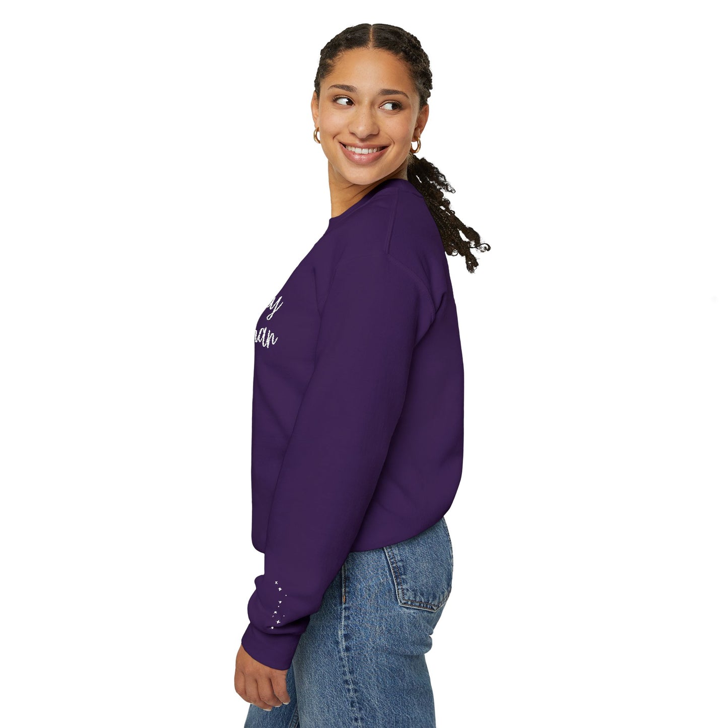 Embroidered Witchy Woman Unisex Heavy Blend™ Crewneck Sweatshirt