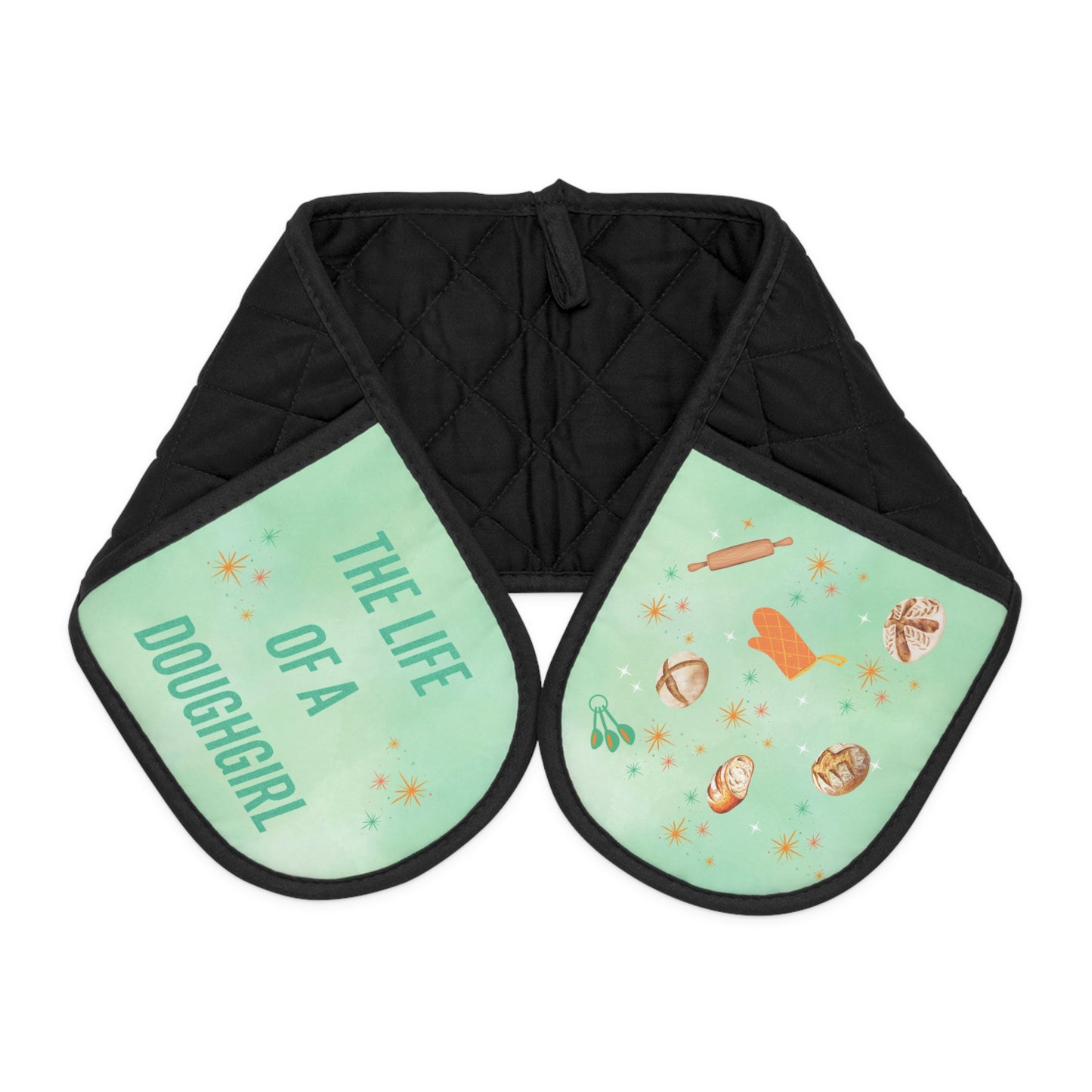 Life of a Doughgirl Oven Mitts for Baking Lovers, Kitchen Gift, Dough Girl Theme, Cooking Accessory, Housewarming Present, Fun Kitchen Decor