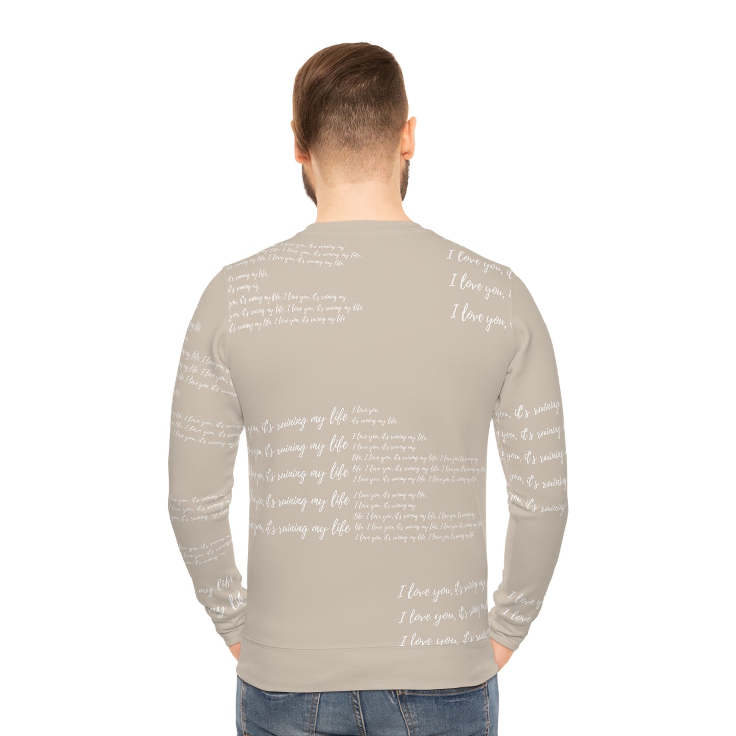 I love you - Lightweight Sweatshirt Men's Sizing