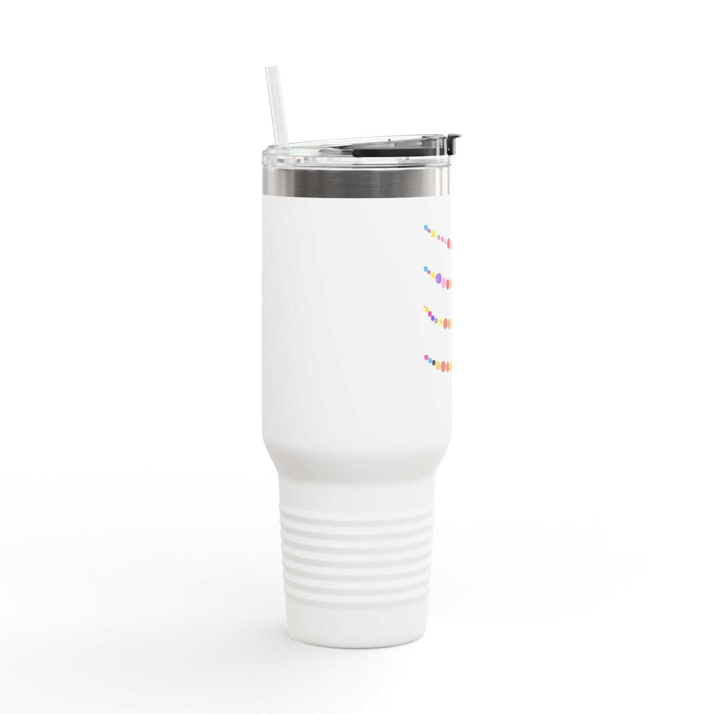 Shade Never Made Anybody Less Gay - PRIDE - Insulated Travel Mug, 40oz | Perfect for Road Trips, Work, Gifts, and Eco-Friendly Living, Straw Included