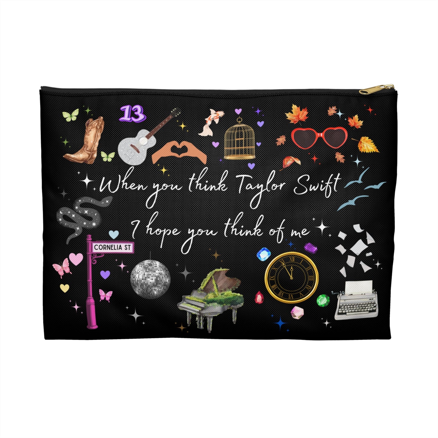 I hope you think of me Accessory Pouch - Perfect Gift for Music Lovers, Keep your Essentials Organized, Concert Bags, Makeup Bag, [...]