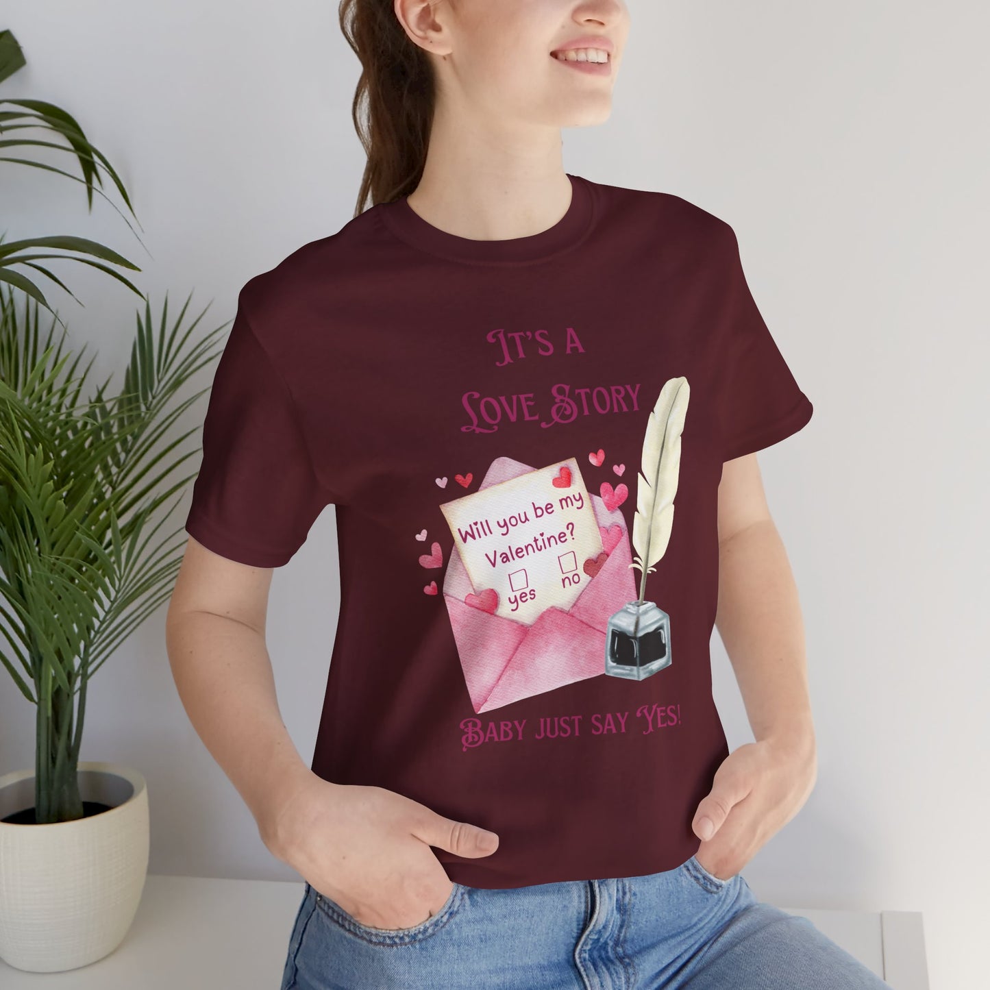 Love Story Valentine - Unisex Jersey Short Sleeve Tee